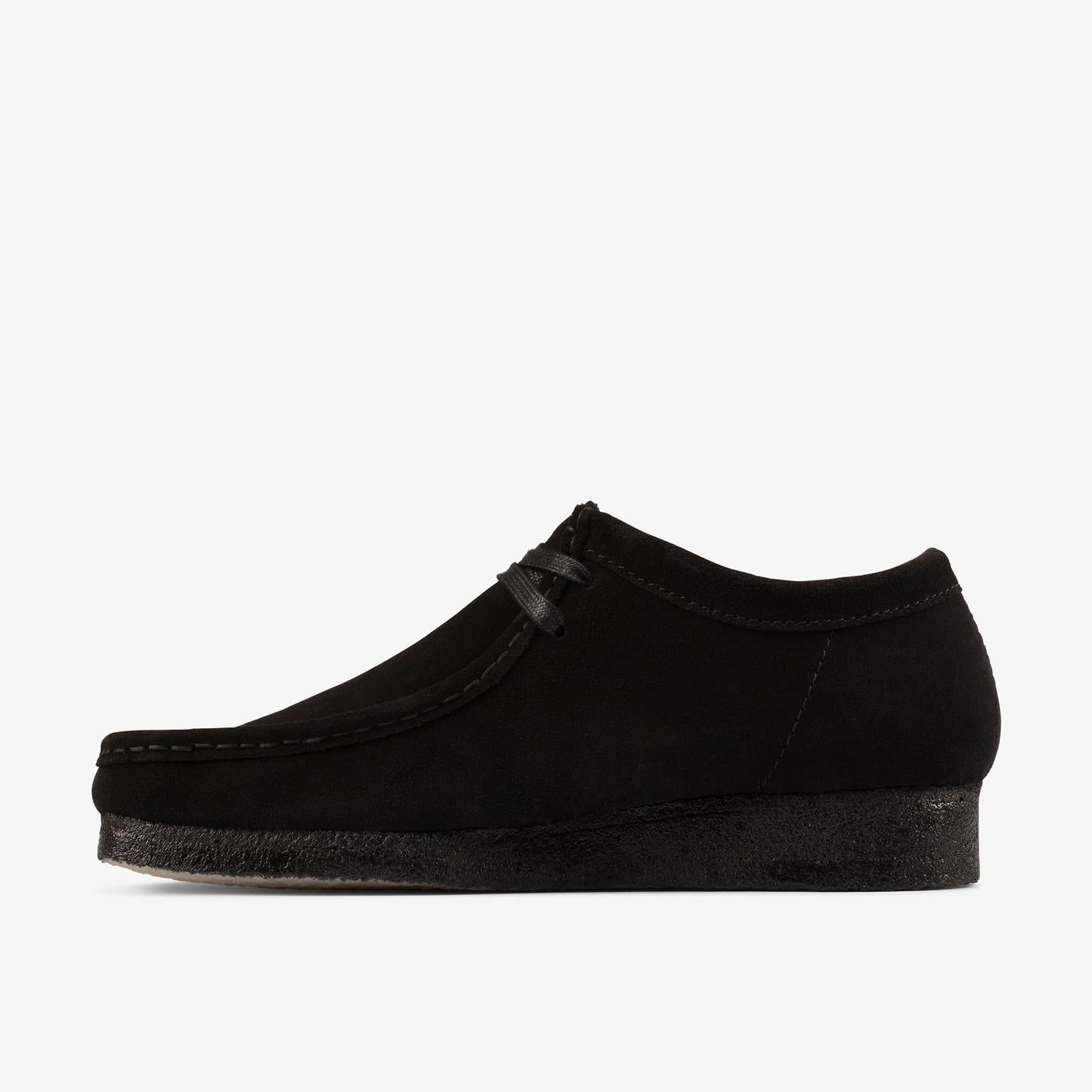 Clarks Originals Women's Wallabee Shoes - Black Suede | British Attire