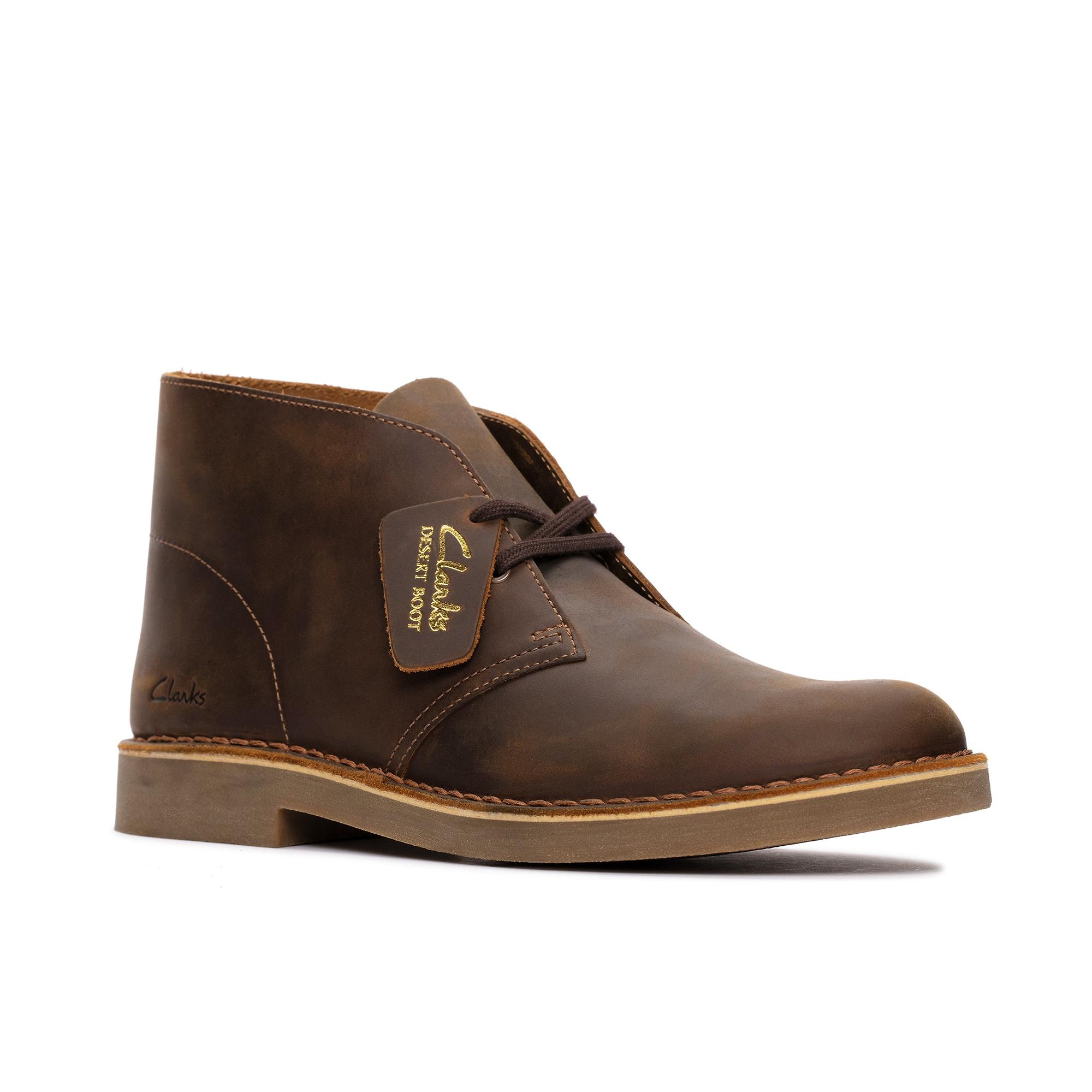 Clarks Men's Desert Boot Evo Leather - Beeswax | British Attire
