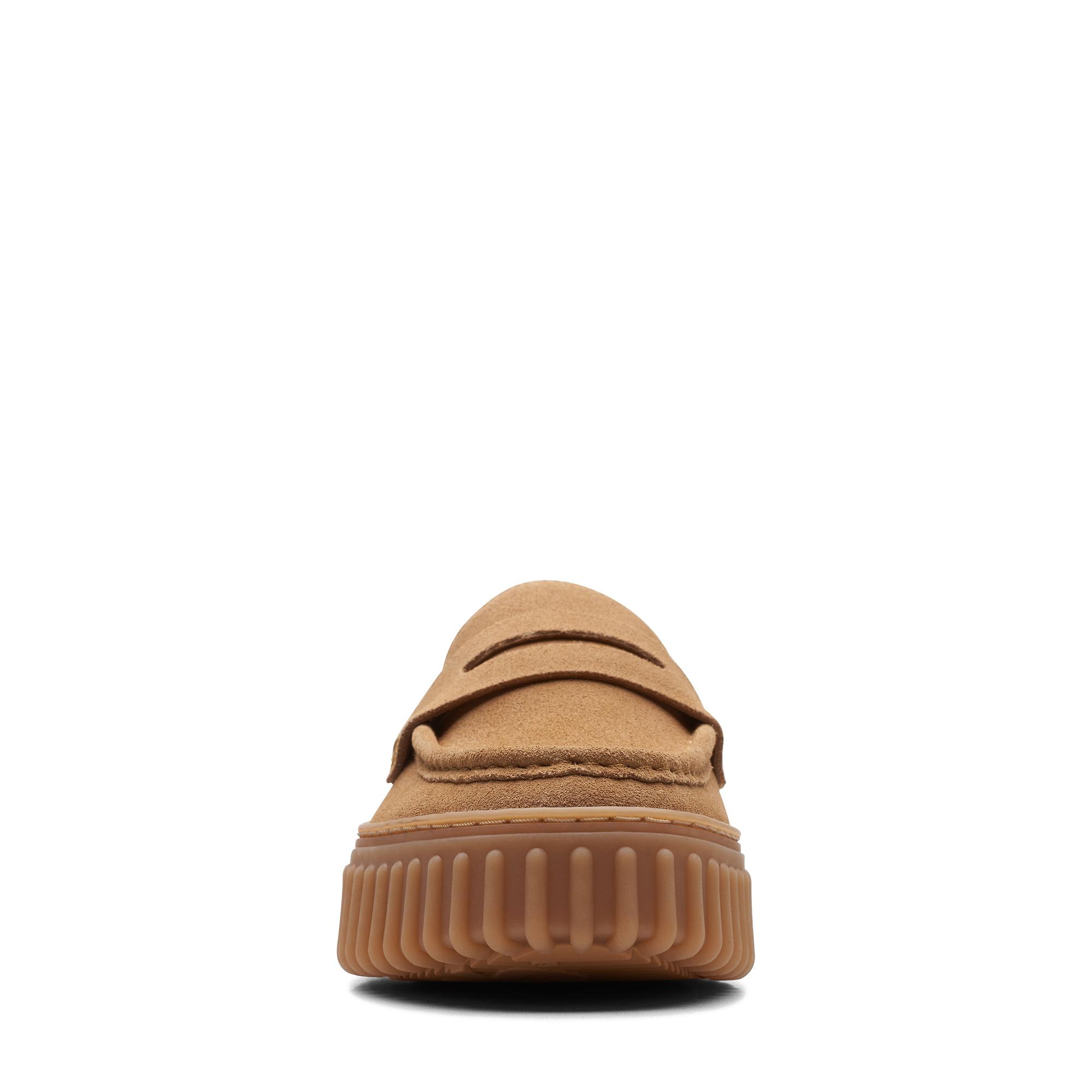 Clarks Women's Torhill Penny - Light Tan Suede | British Attire