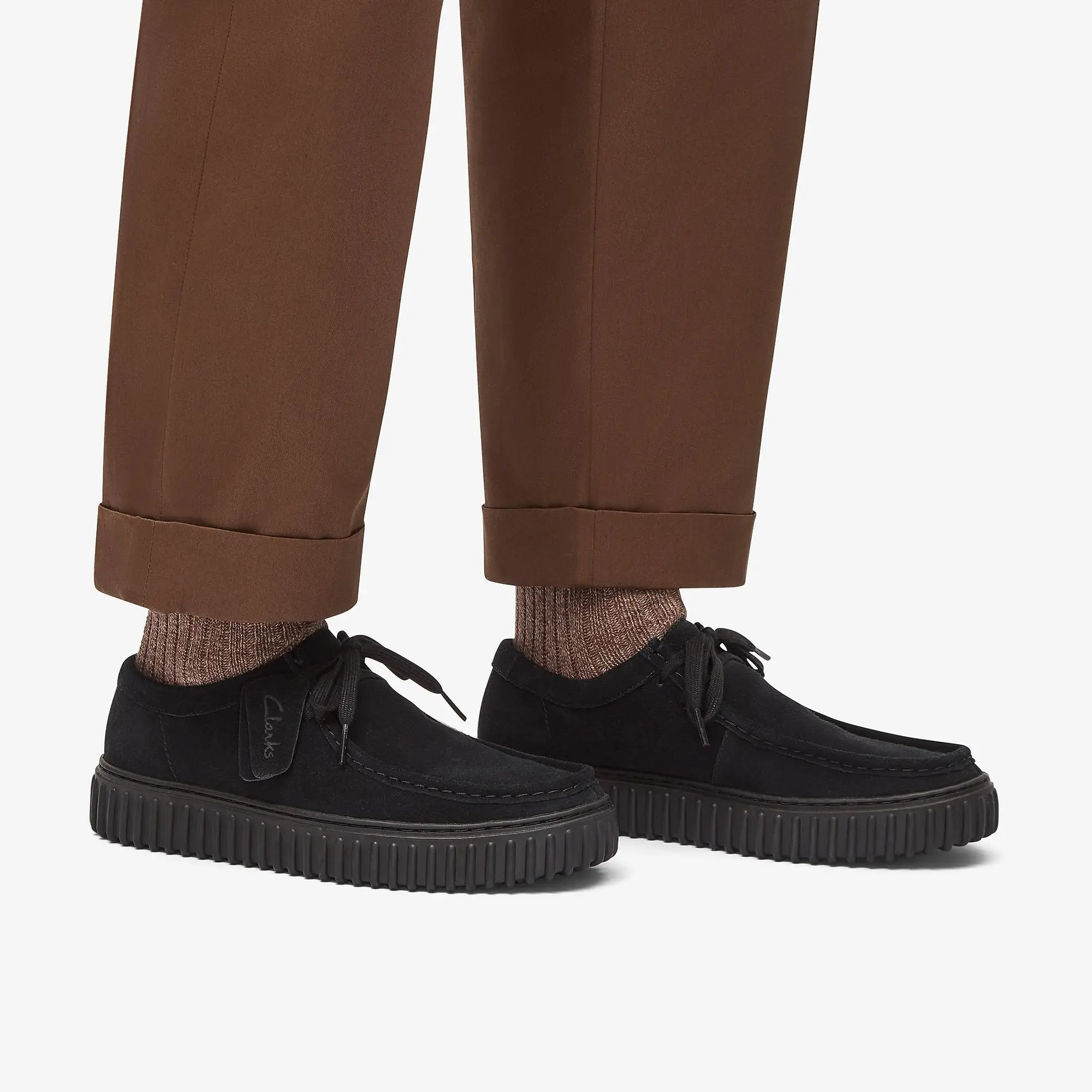 Product image 2 of 7 of Clarks Men's Torhill Lo Shoes - Black Suede