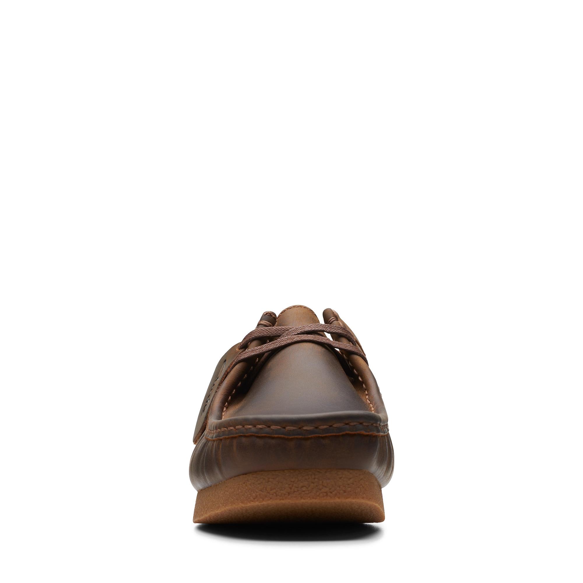 Clarks Men's Wallabee Evo Leather Shoe - Beeswax | British Attire