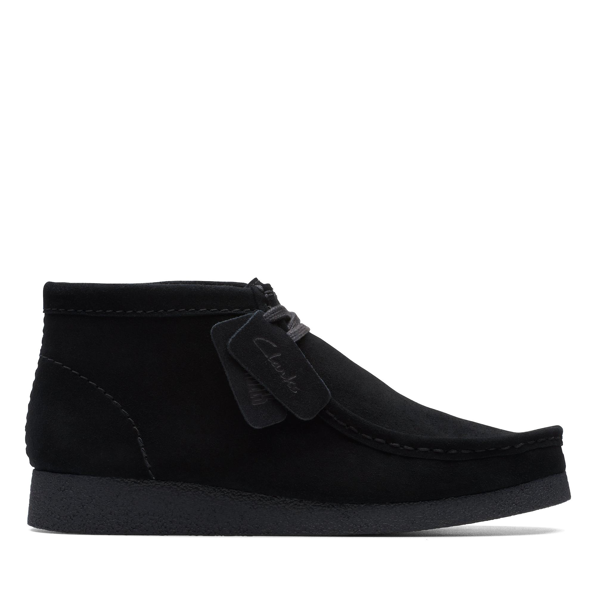 Clarks Men's Wallabee Evo Suede Boot - Black | British Attire