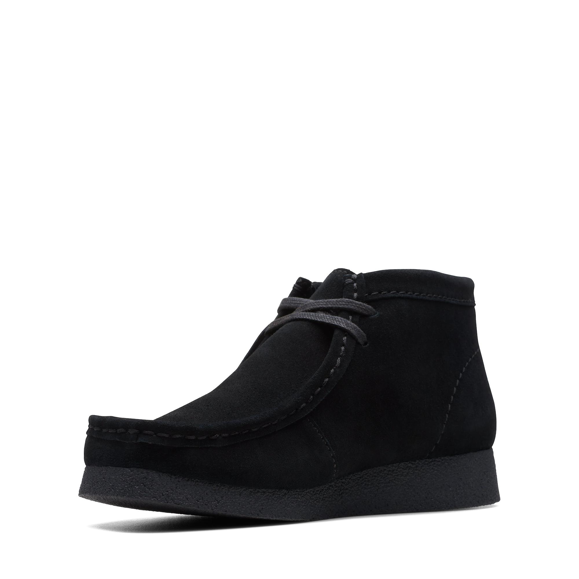 Clarks Men's Wallabee Evo Suede Boot - Black | British Attire