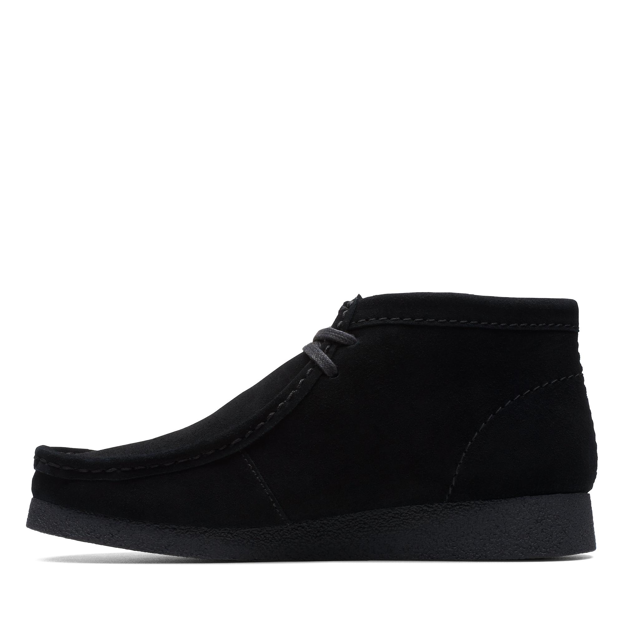 Clarks Men's Wallabee Evo Suede Boot - Black | British Attire