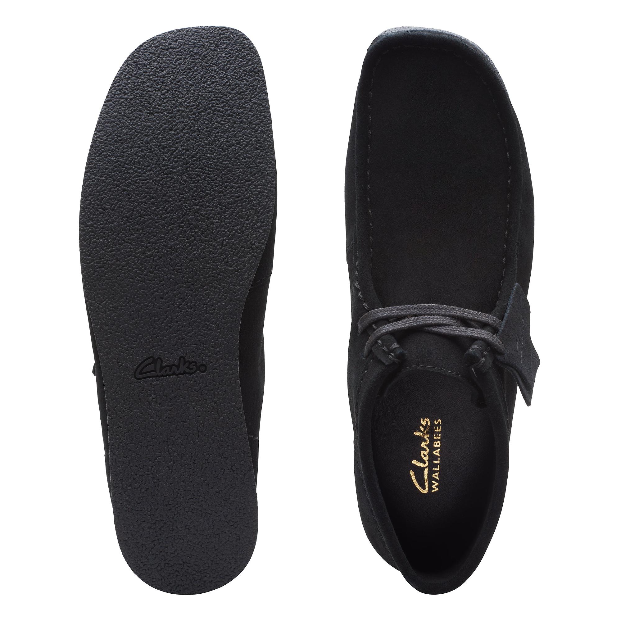 Clarks Men's Wallabee Evo Suede Boot - Black | British Attire