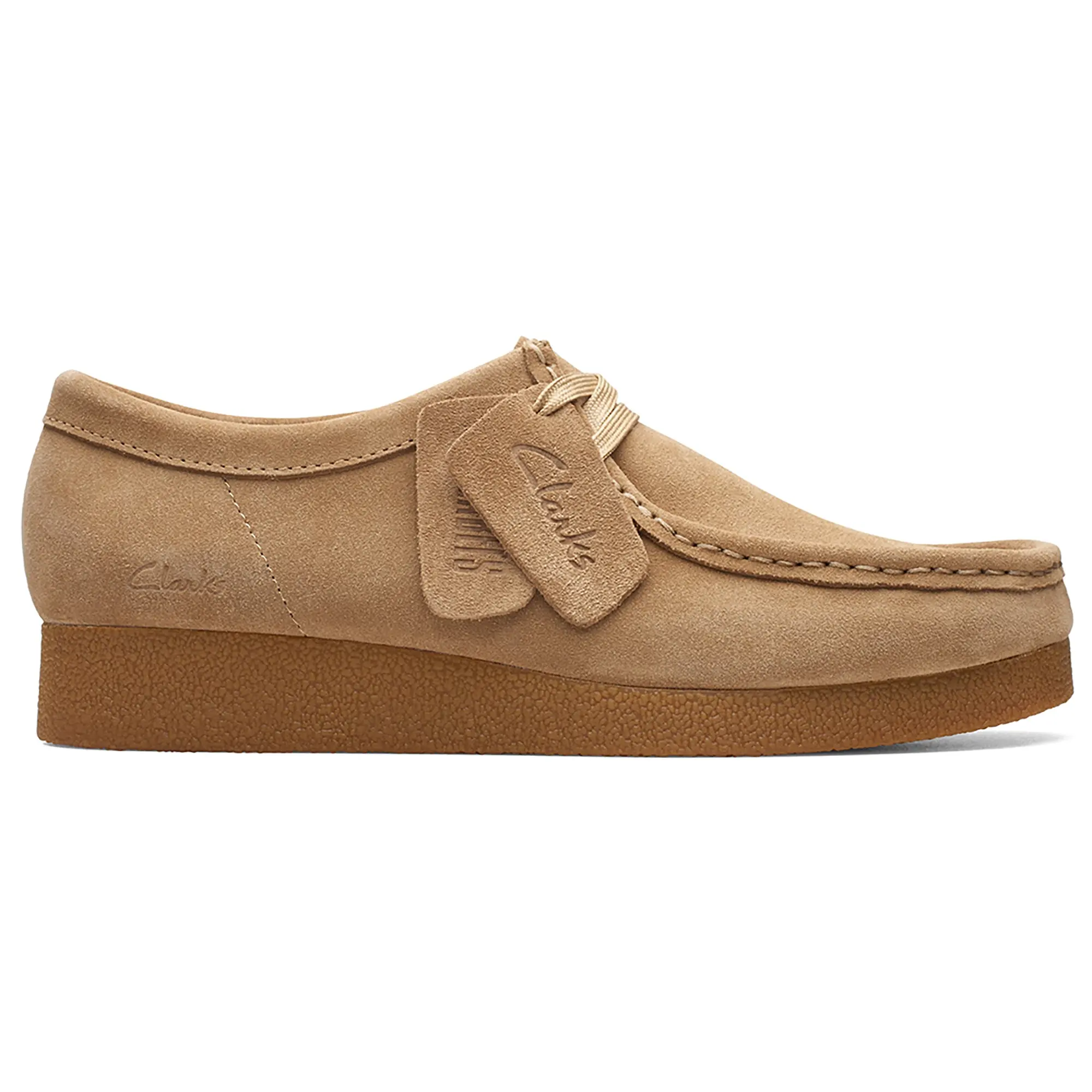 Product image 1 of 7 of Clarks Women's Wallabee Evo Shoes - Dark Sand Suede