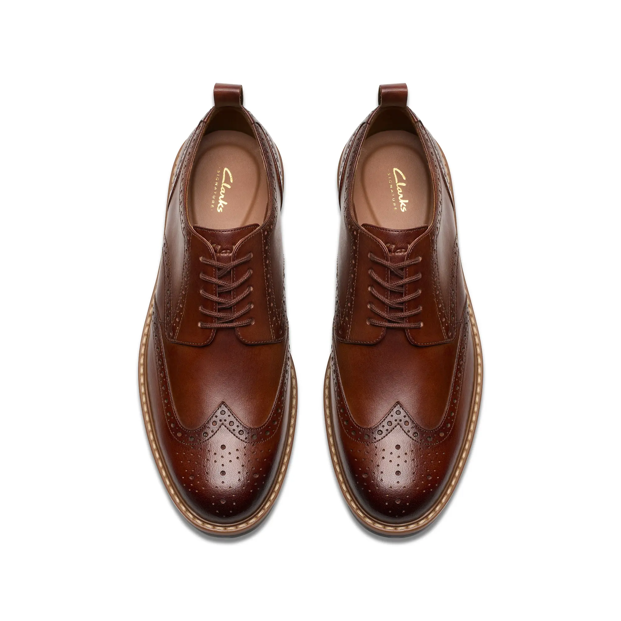 Product image 5 of 8 of Clarks Men's Aldwin Limit Brogues - Mid Tan Leather