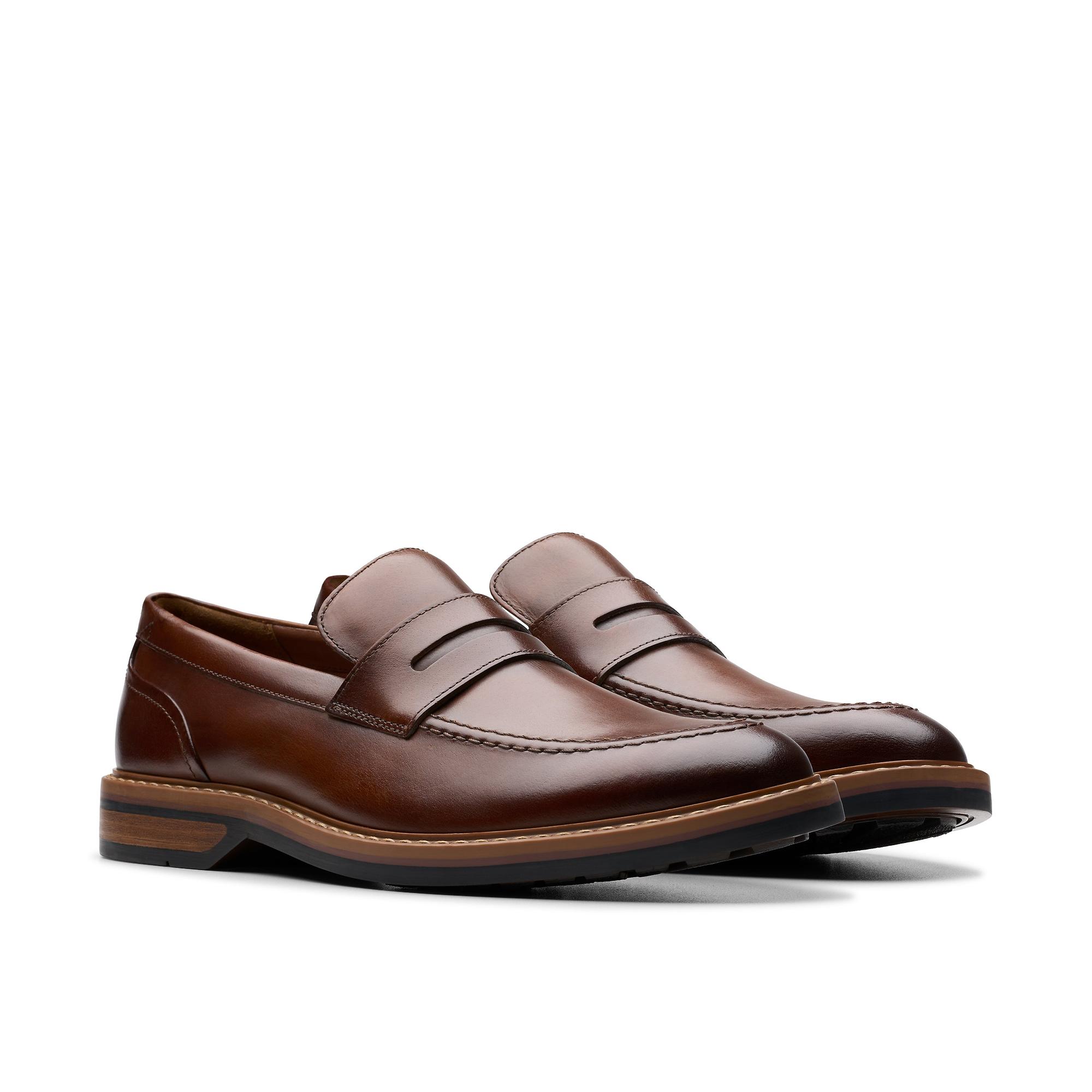 Clarks Men's Aldwin Step - Mid Tan Leather | British Attire