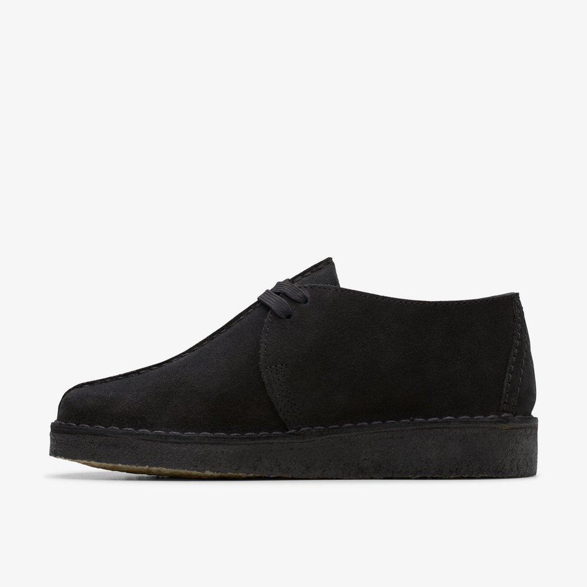 Clarks Originals Men's Desert Trek Shoes - Black Suede | British