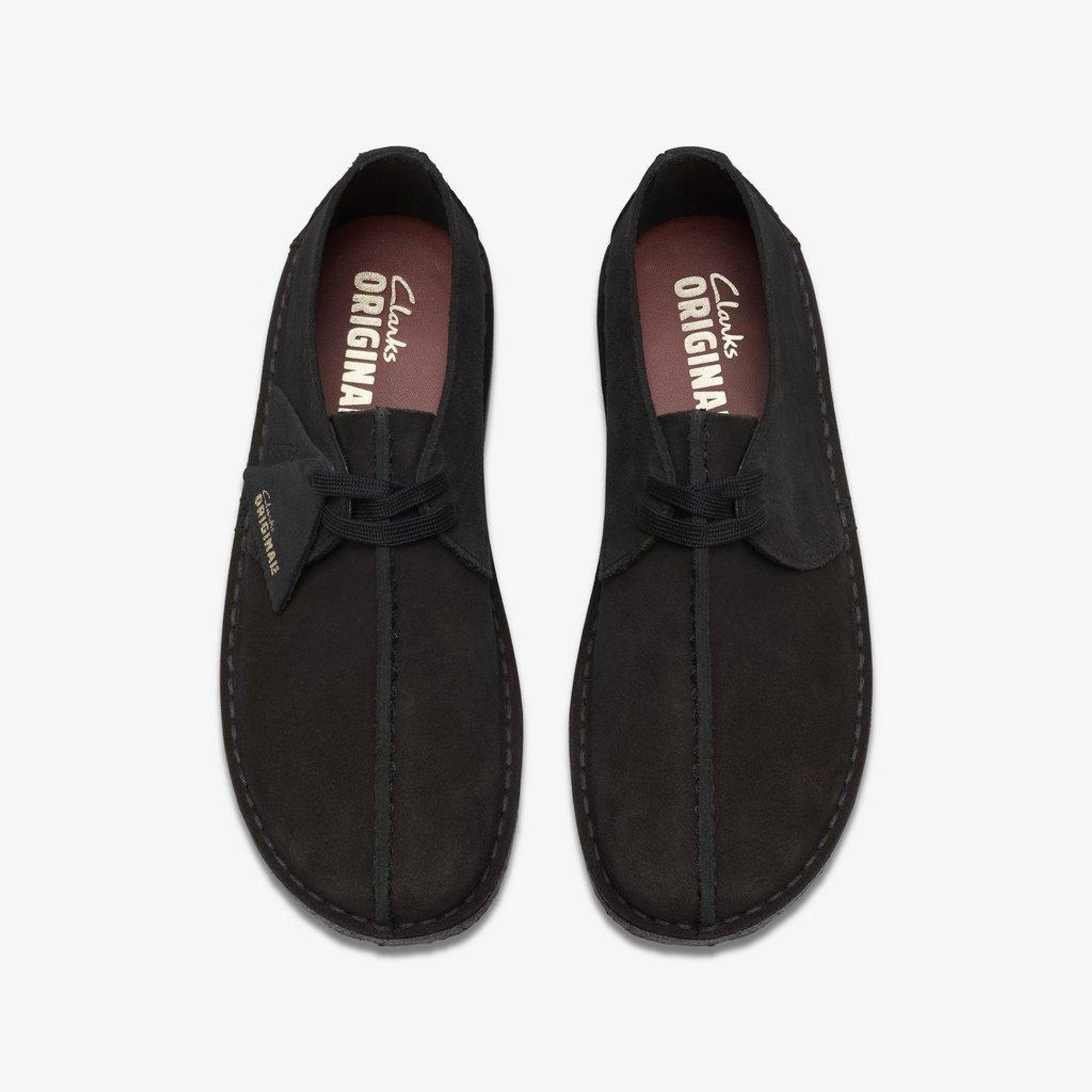 Clarks Originals Men's Desert Trek Shoes - Black Suede | British