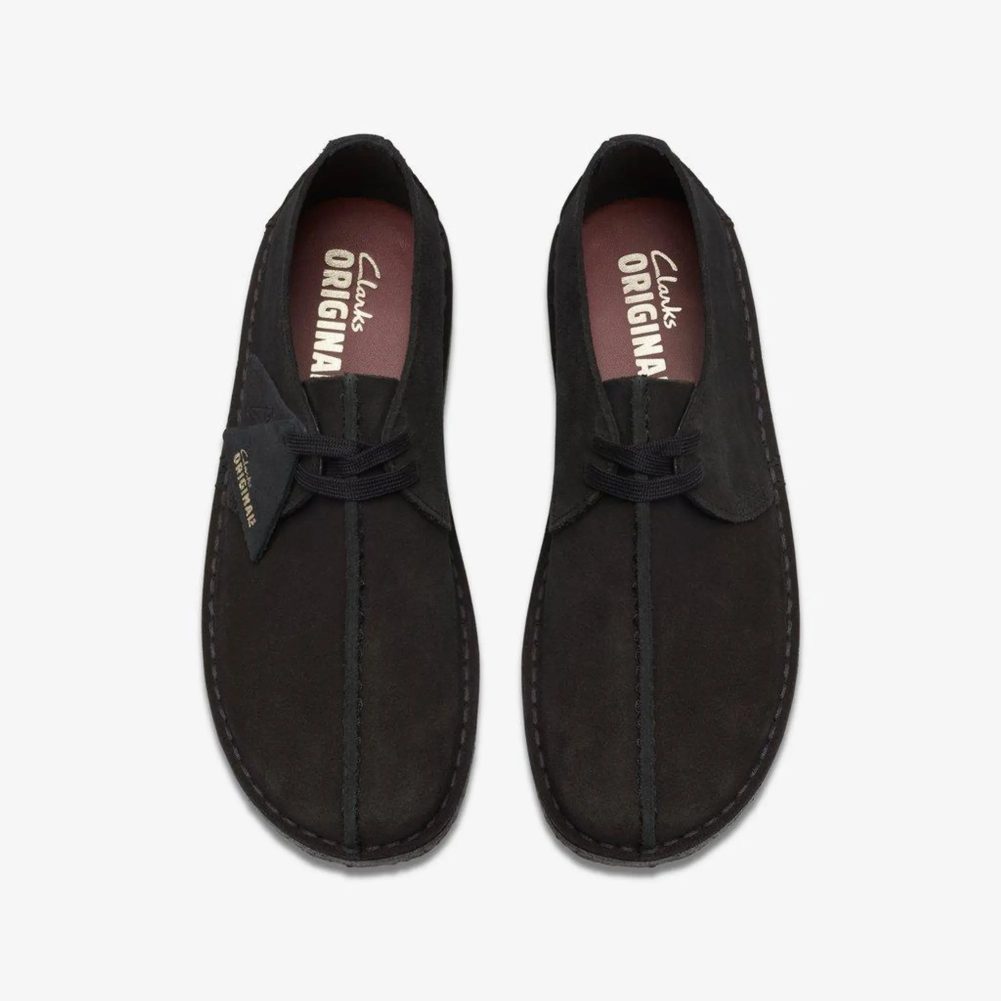 Product image 7 of 8 of Clarks Originals Men's Desert Trek Shoes - Black Suede