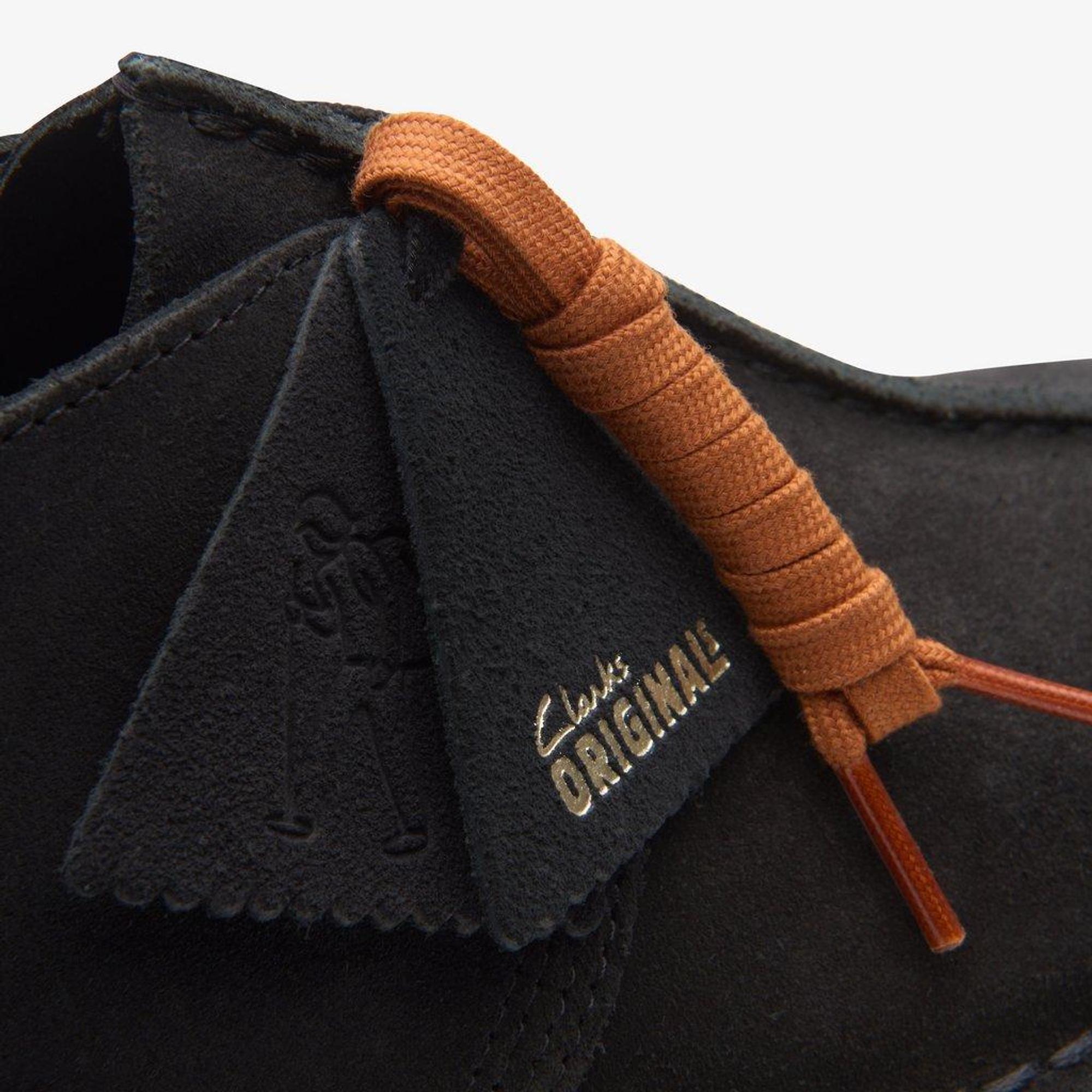 Clarks Originals Men's Desert Trek Shoes - Black Suede | British