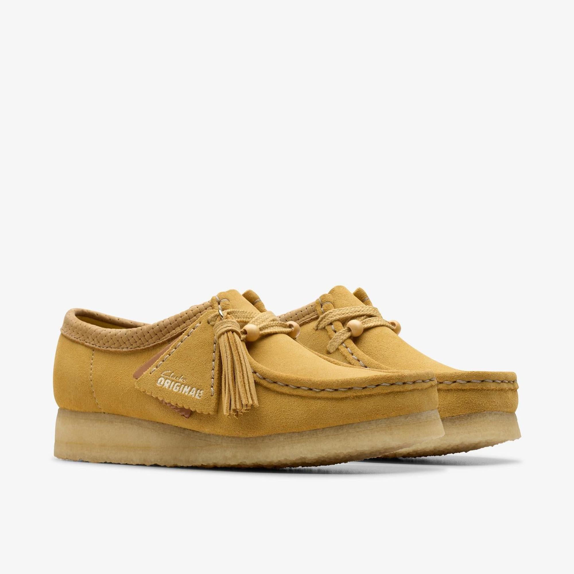 Clarks Originals Women's Wallabee Shoes - Golden Tan Suede
