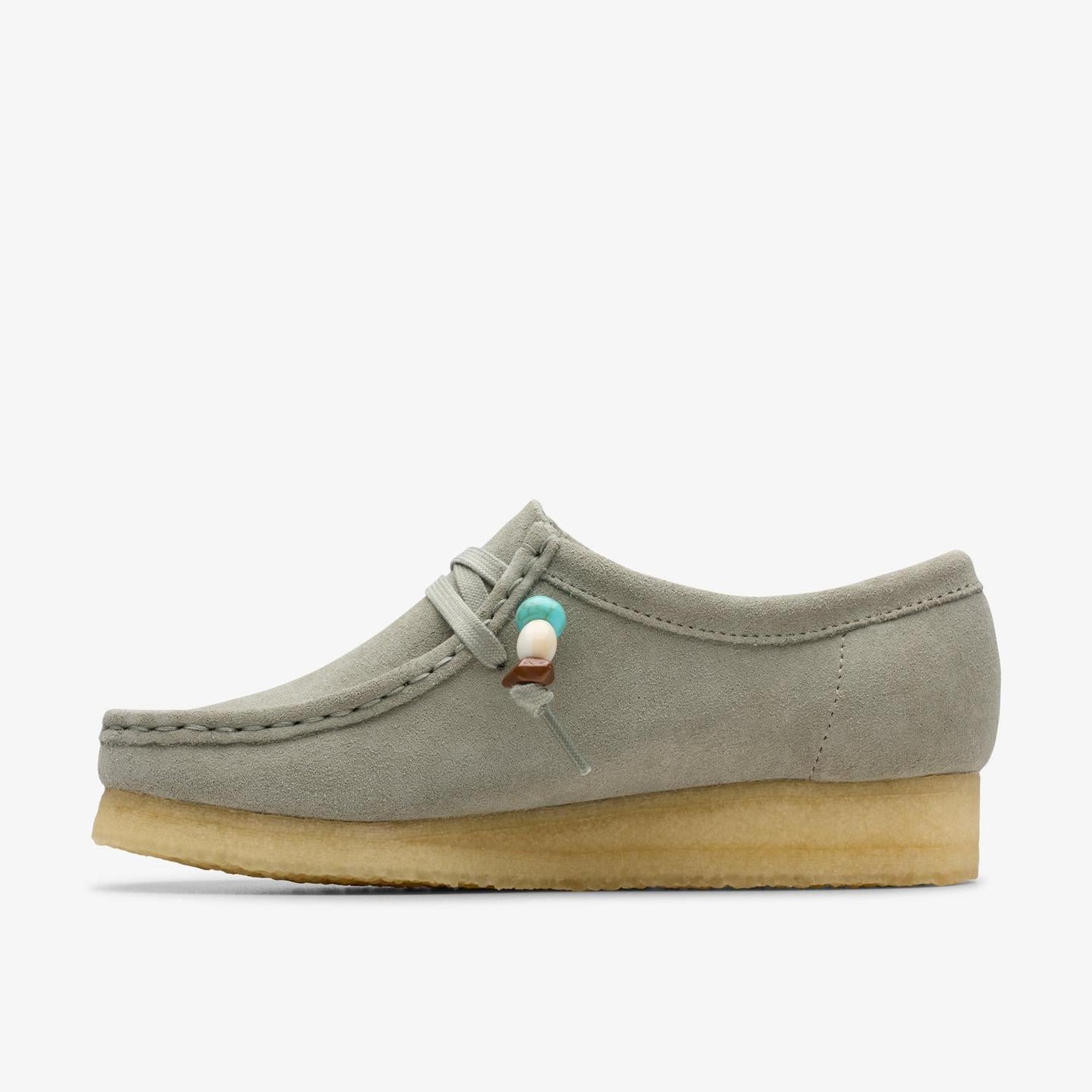 Clarks Originals Women's Wallabee Shoes - Sage Suede | British Attire
