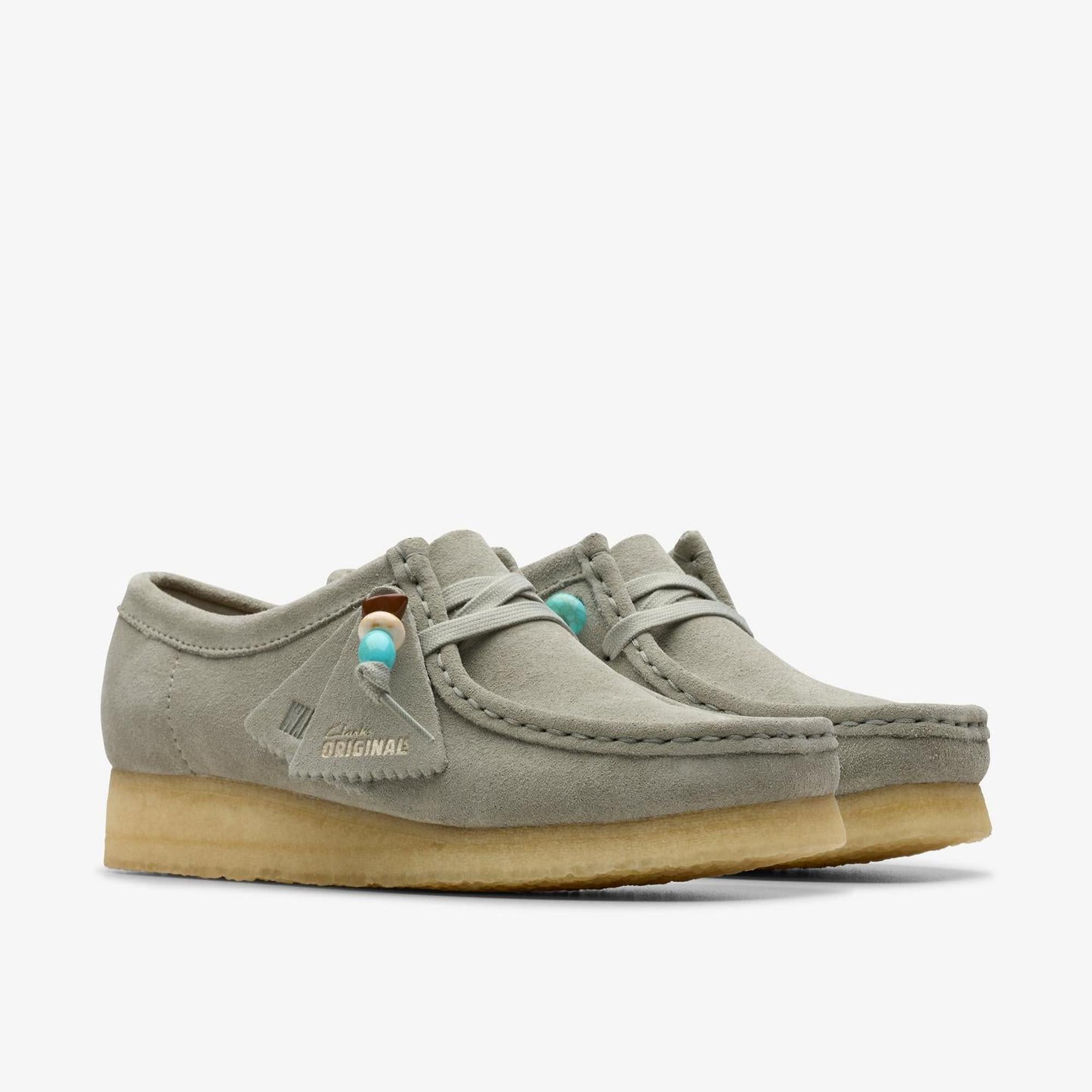Clarks Originals Women's Wallabee Shoes - Sage Suede | British Attire