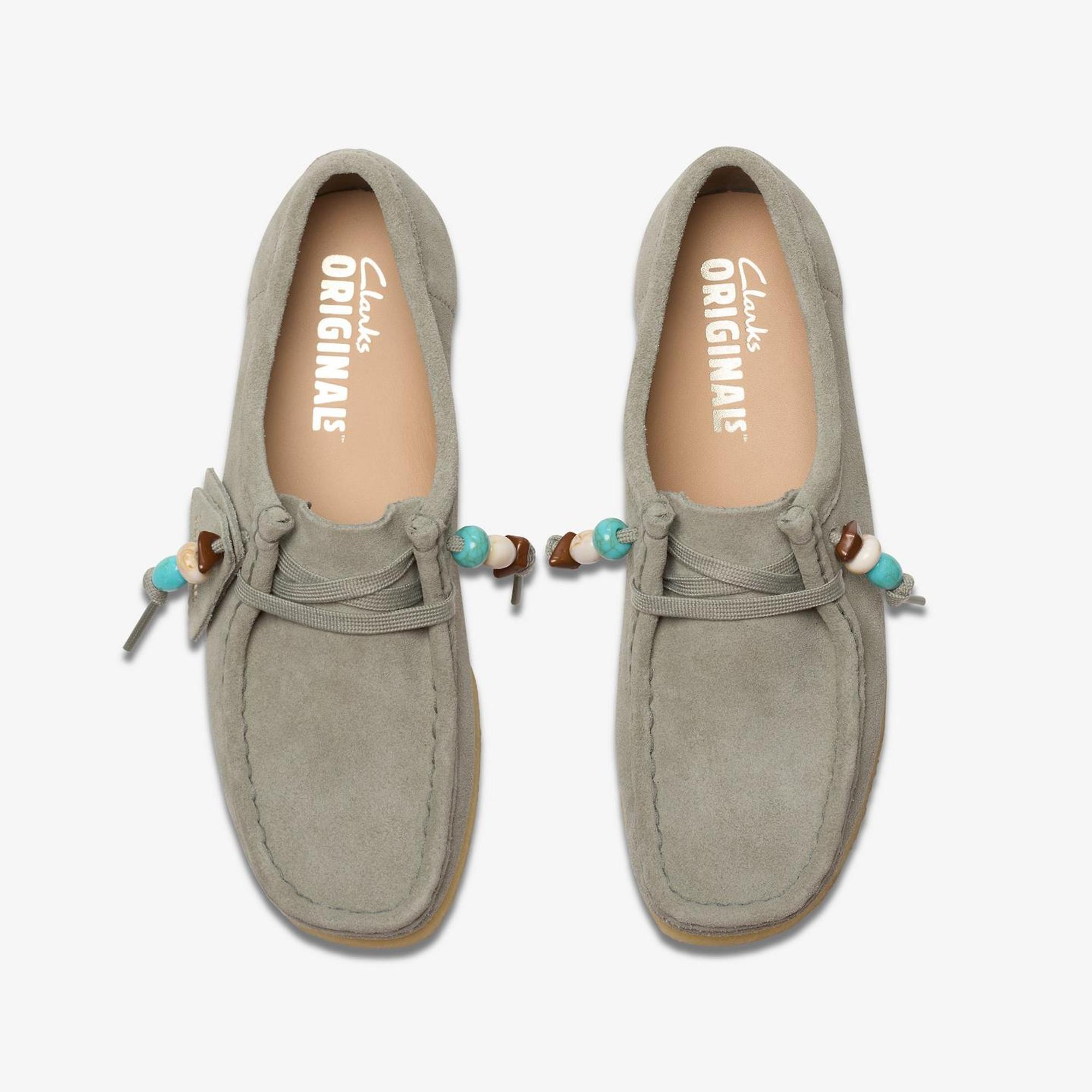 Clarks Originals Women's Wallabee Shoes - Sage Suede | British Attire