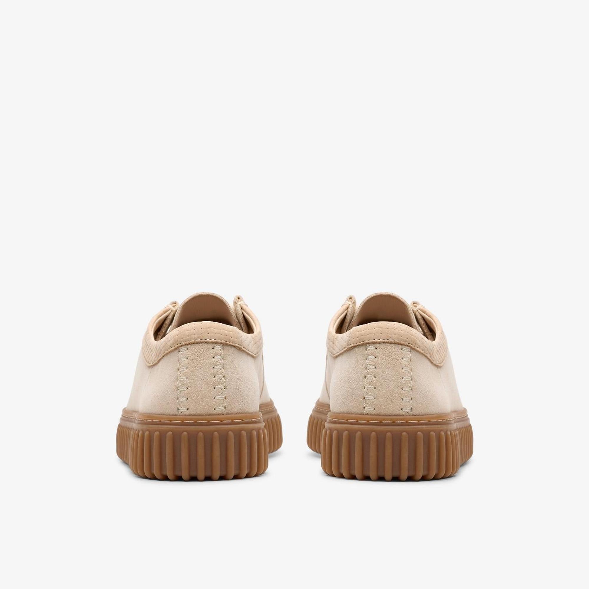 Clarks Torhill Lo Suede Shoe - Ecru Suede | British Attire