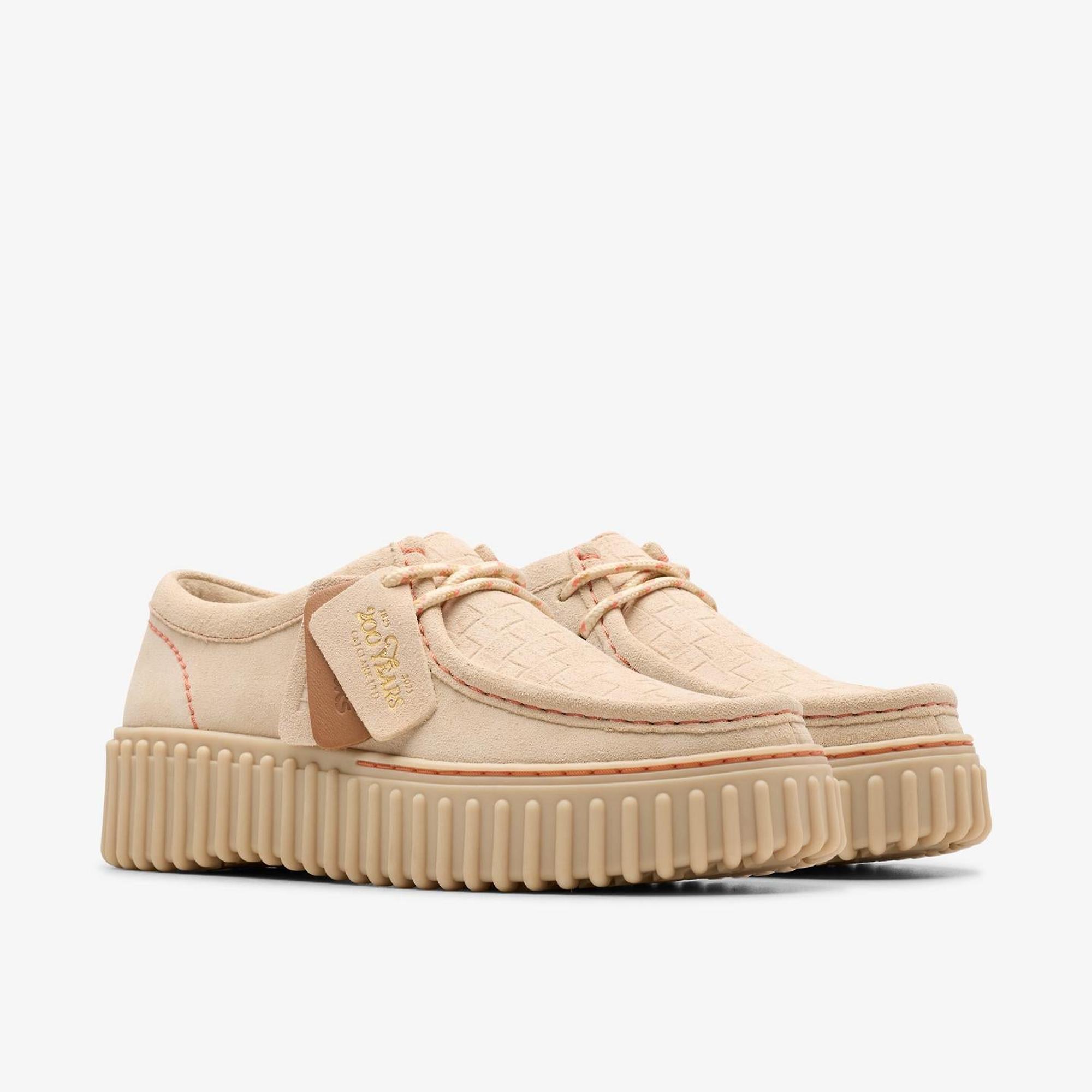 Clarks Women's Torhill Bee - Ecru Suede | British Attire