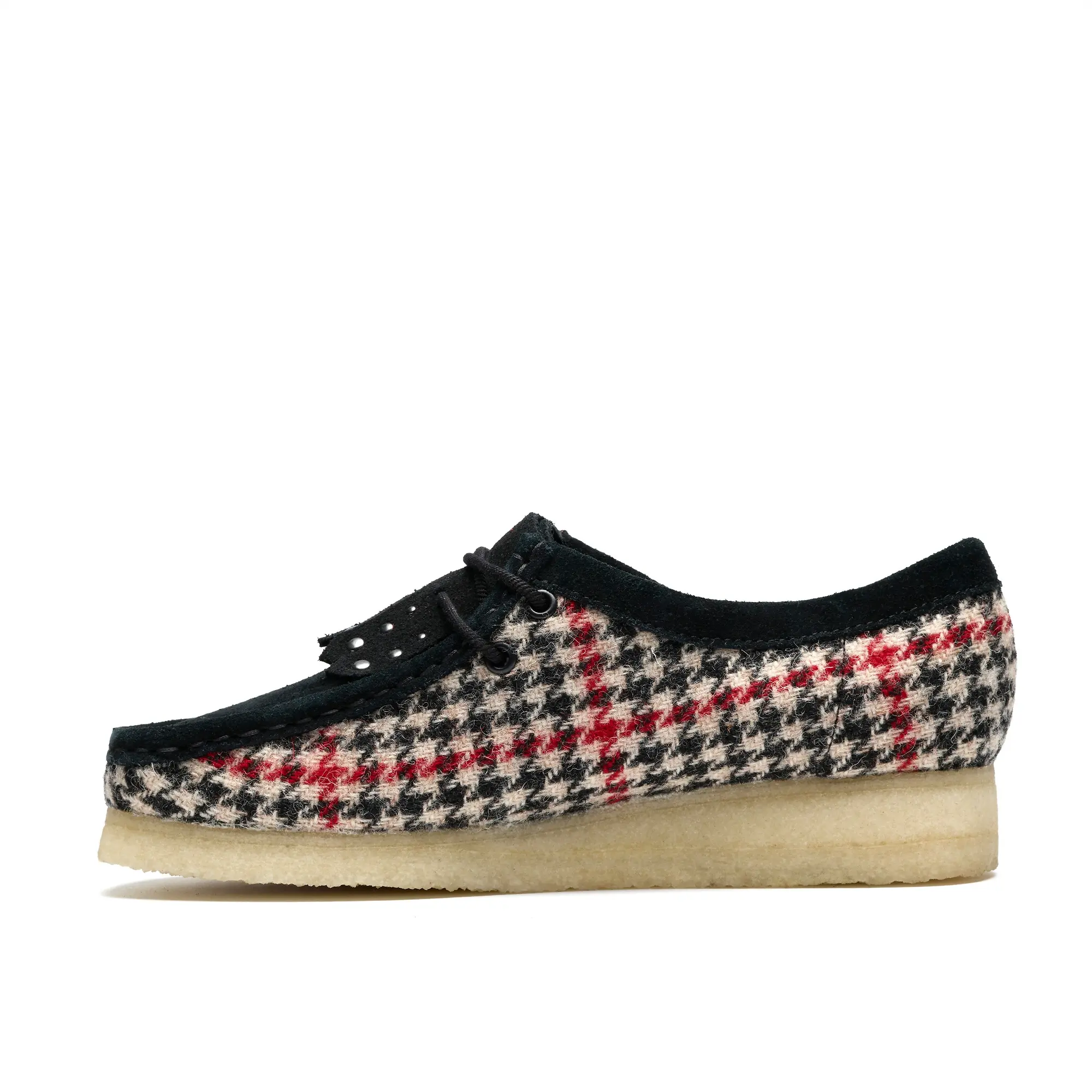 Product image 2 of 8 of Clarks Originals Women's Wallabee Shoes - Black Harris Tweed