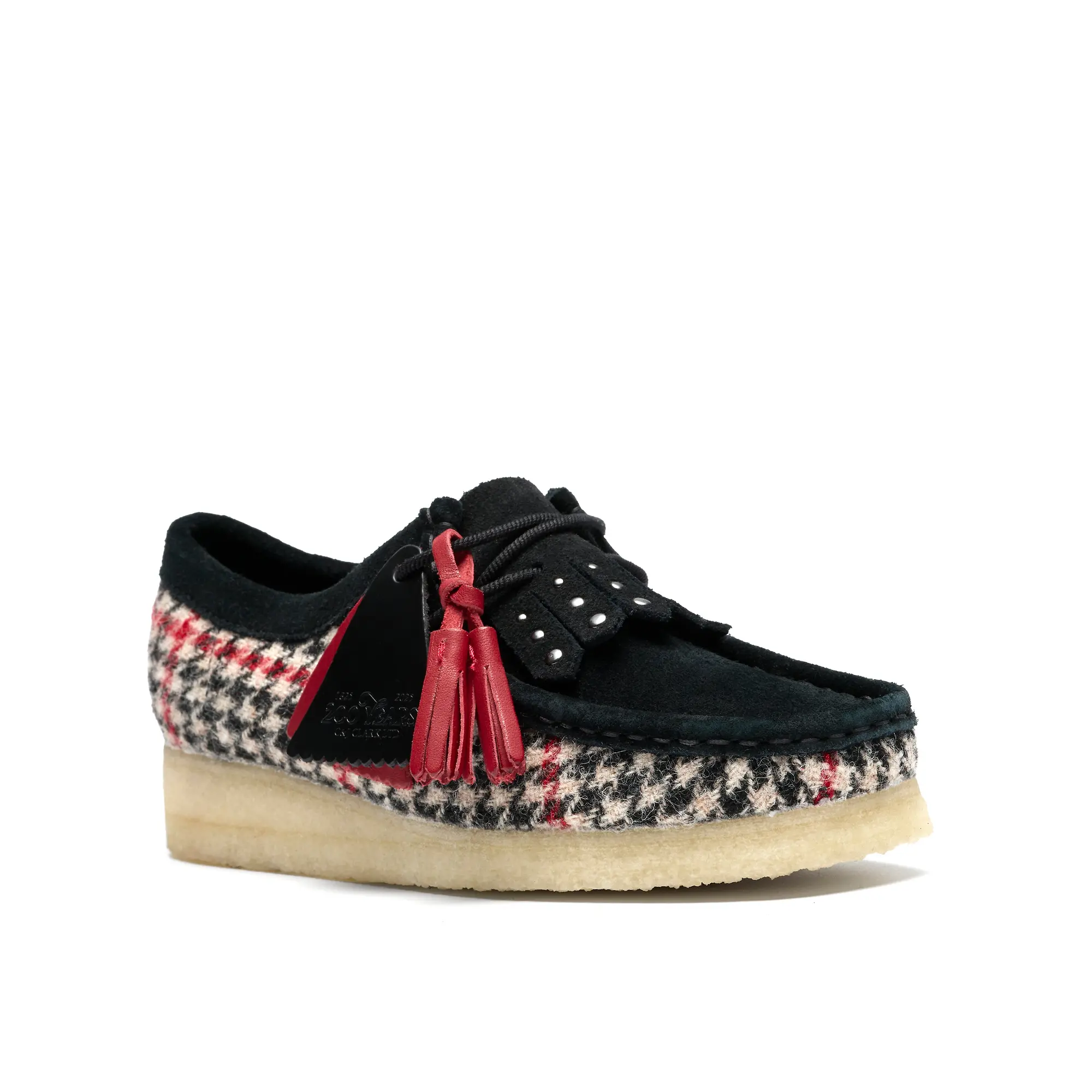 Product image 7 of 8 of Clarks Originals Women's Wallabee Shoes - Black Harris Tweed