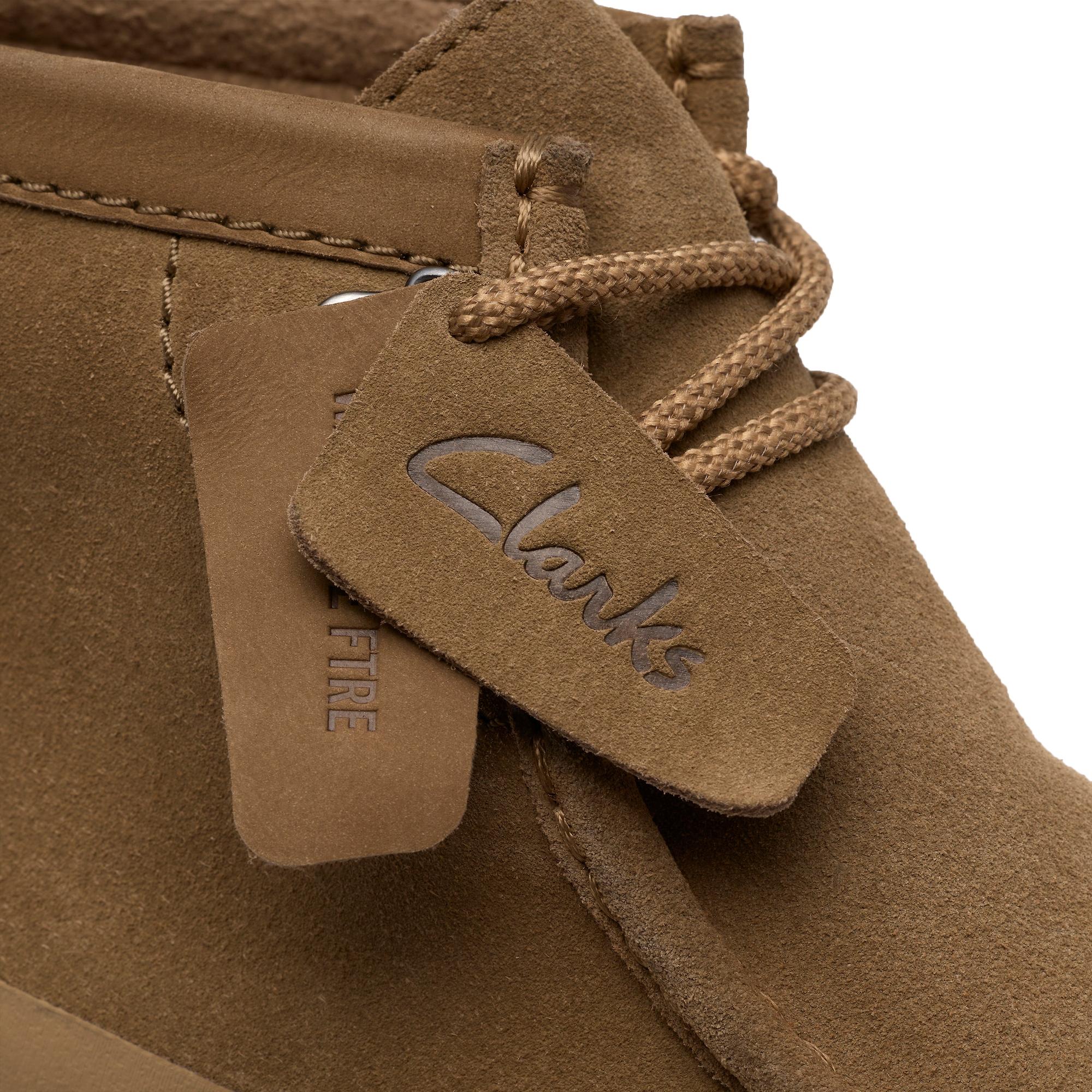 Clarks Men's Wallabee FTR2 Hi Boots - Dark Sand Suede | British Attire