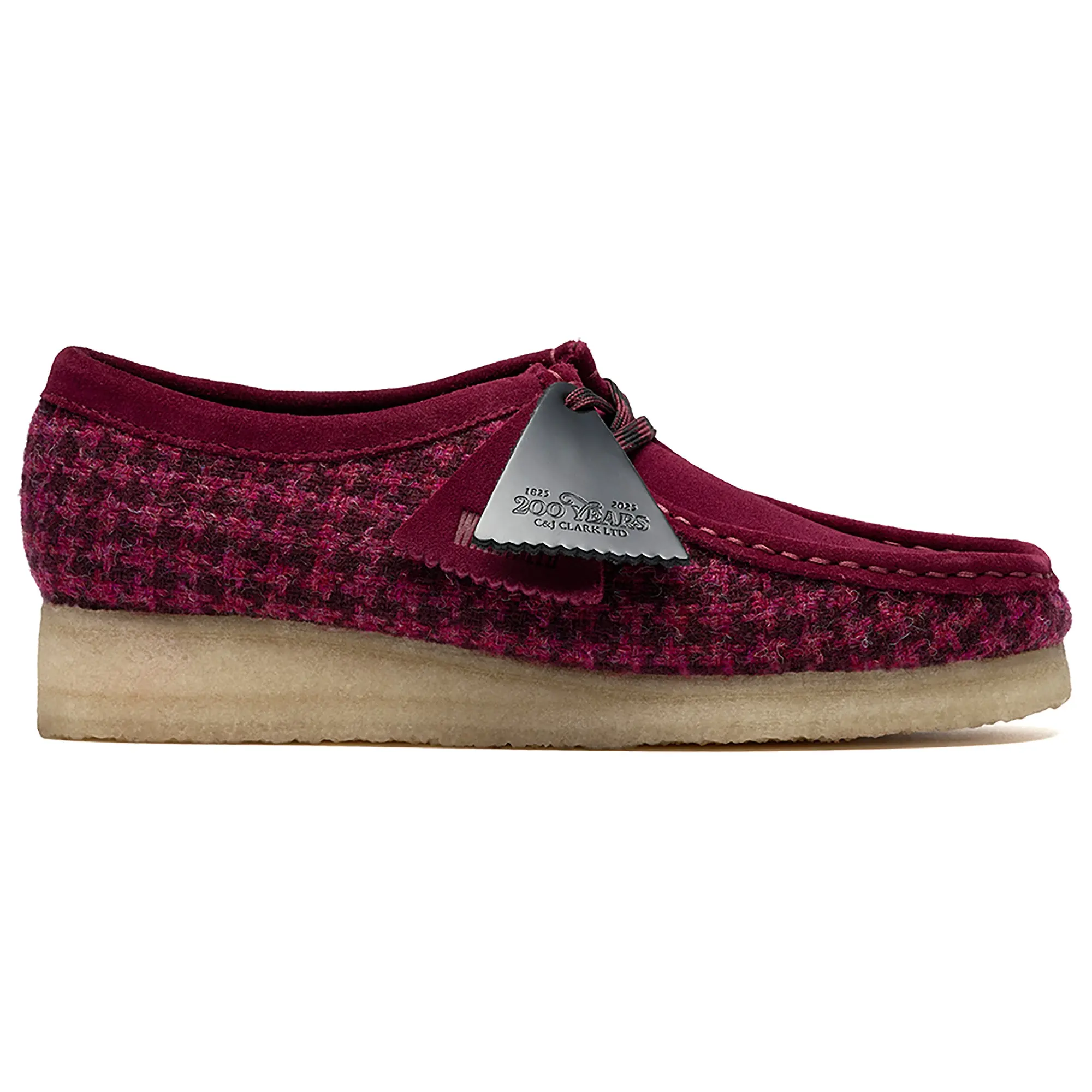 Product image 1 of 8 of Clarks Originals Women's Wallabee Shoes - Purple Harris Tweed