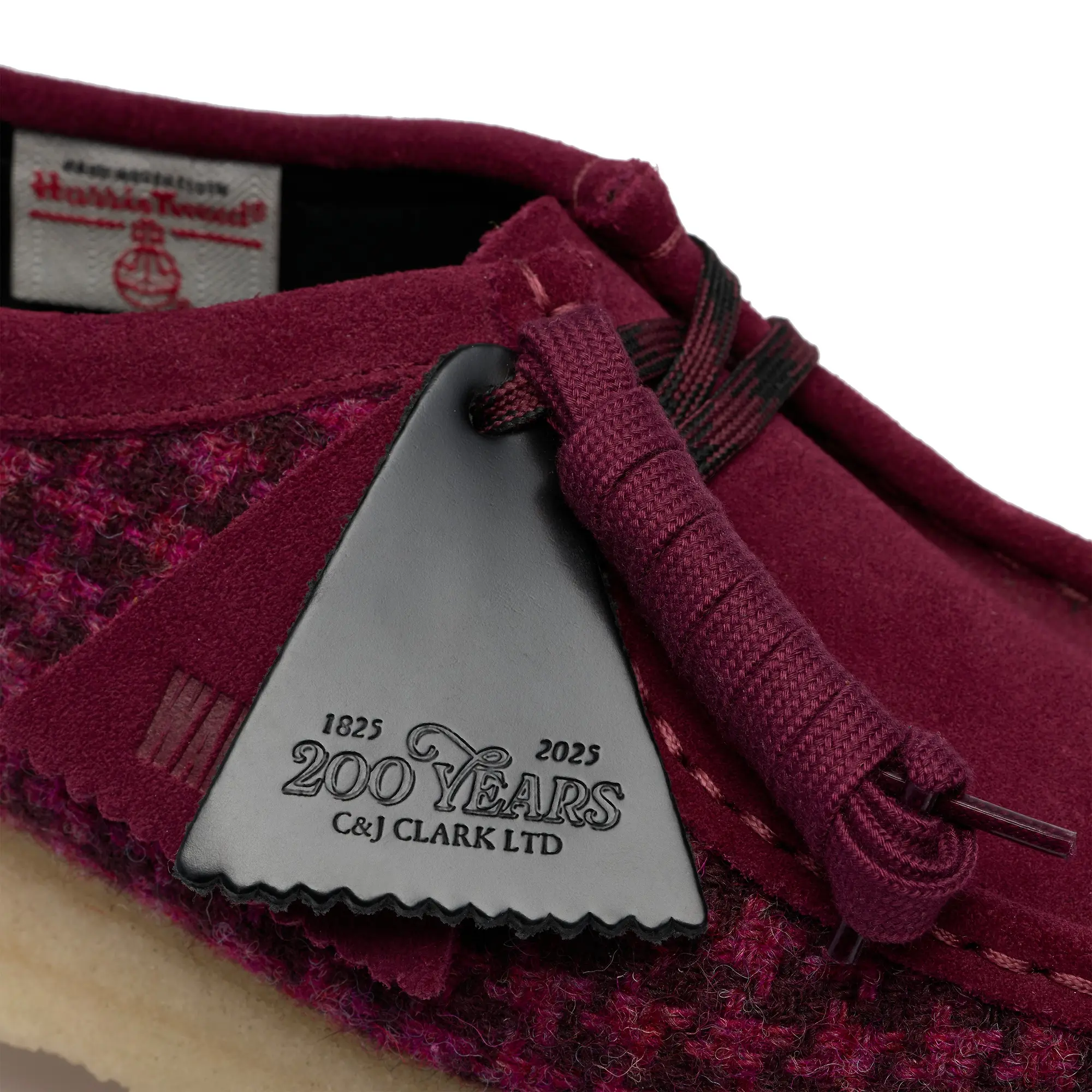 Product image 8 of 8 of Clarks Originals Women's Wallabee Shoes - Purple Harris Tweed