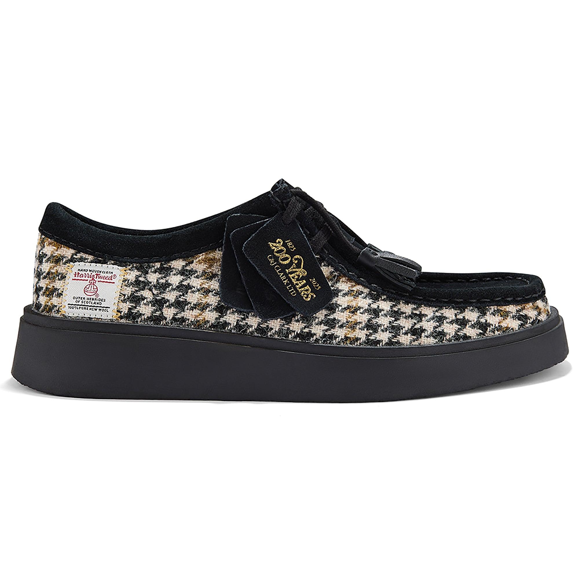 Clarks Men's Torview Shoes - Harris Tweed Black Combi | British Attire