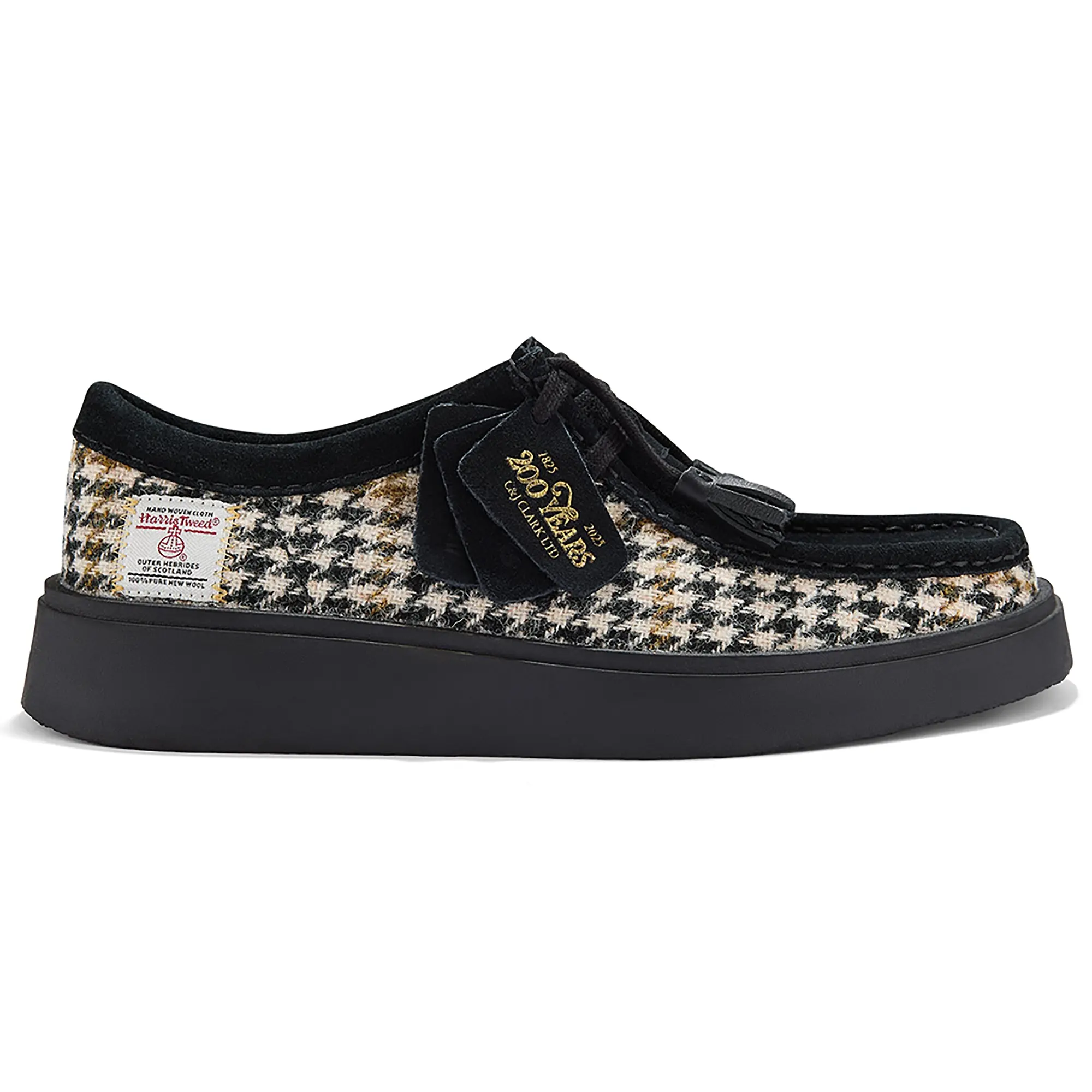 Product image 1 of 6 of Clarks Men's Torview Shoes - Harris Tweed Black Combi