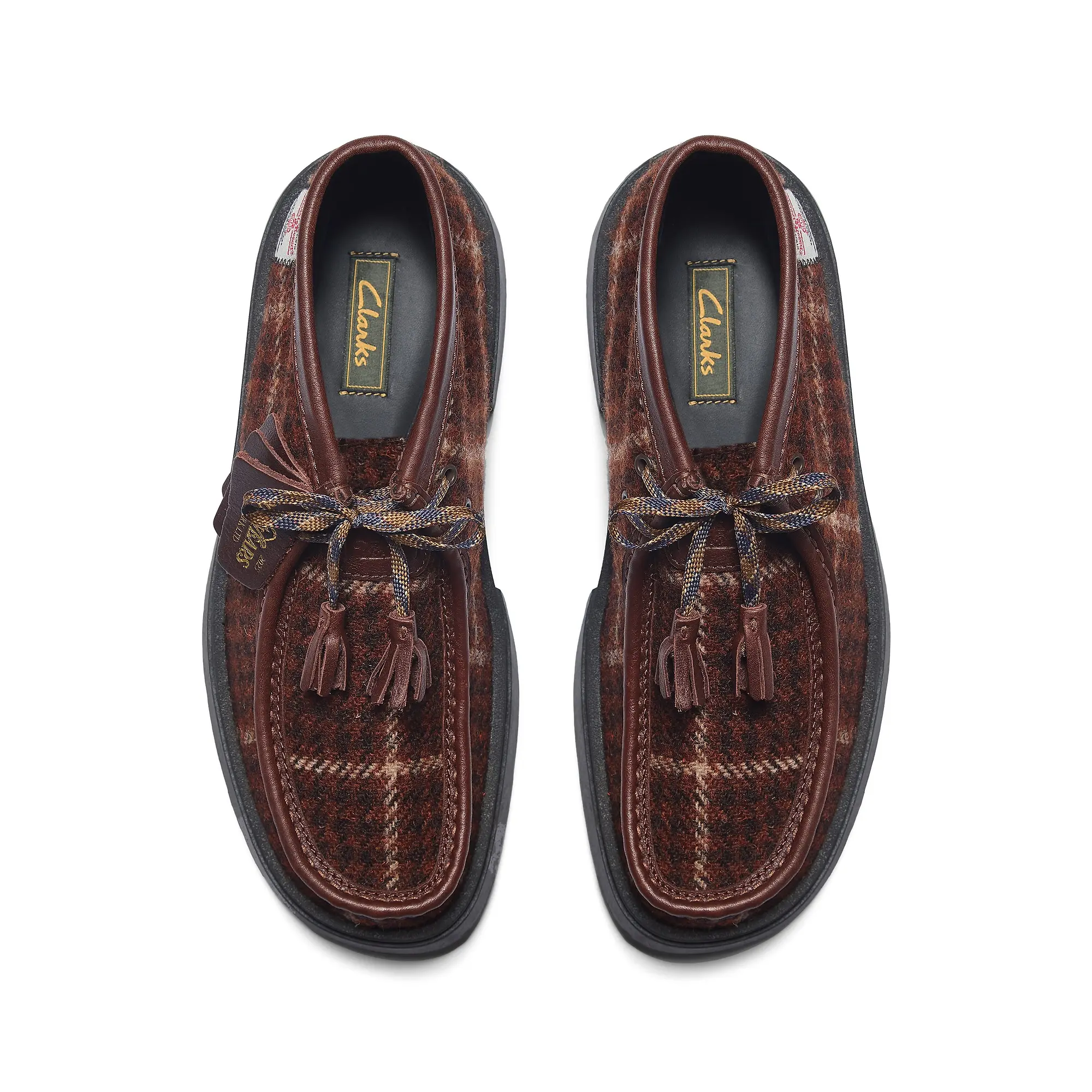 Product image 5 of 5 of Clarks Men's Torview Hi Ankle Boots - Harris Tweed Burgundy Combi
