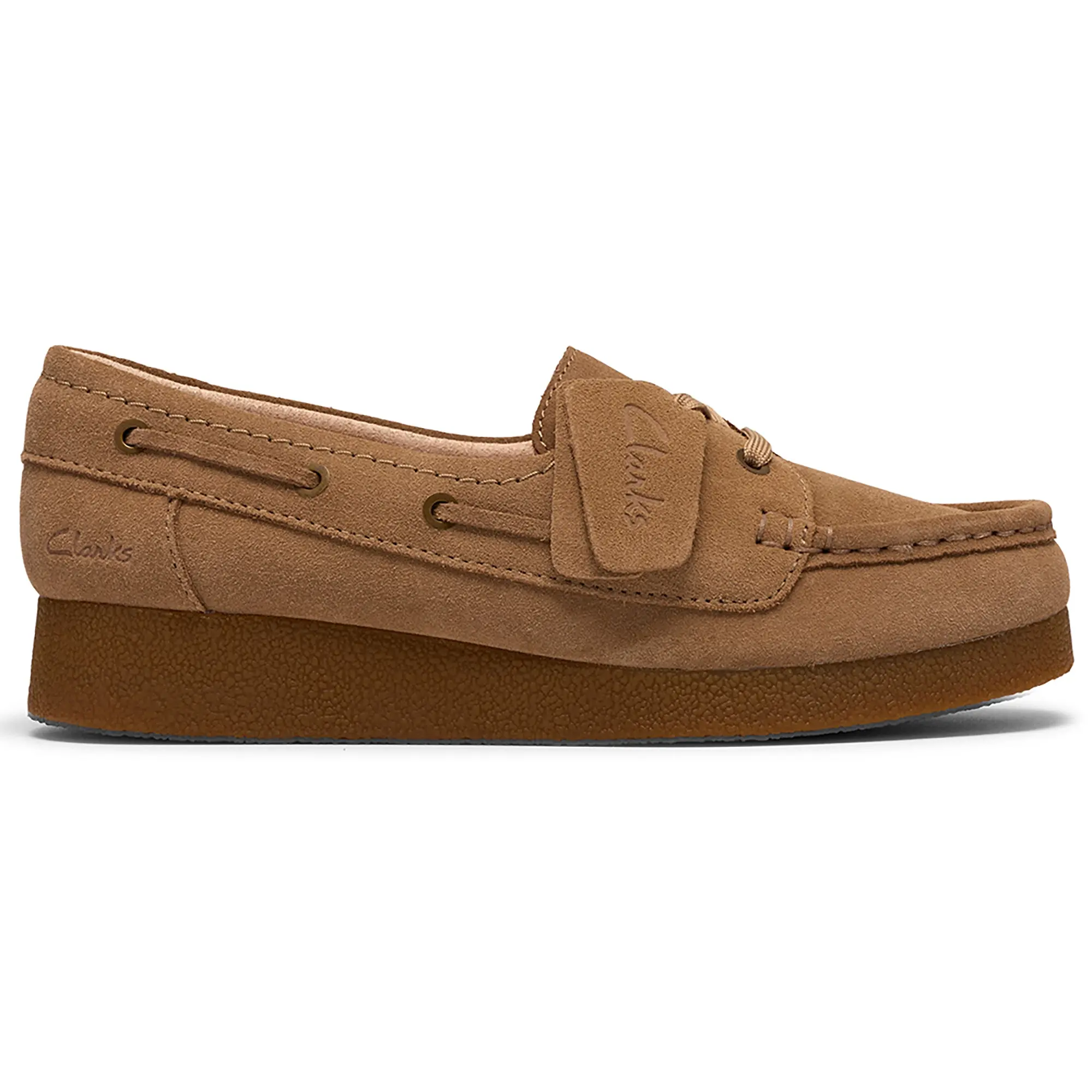 Product image 1 of 8 of Clarks Women's Wallabee Evo Sea Shoes - Dark Sand Suede