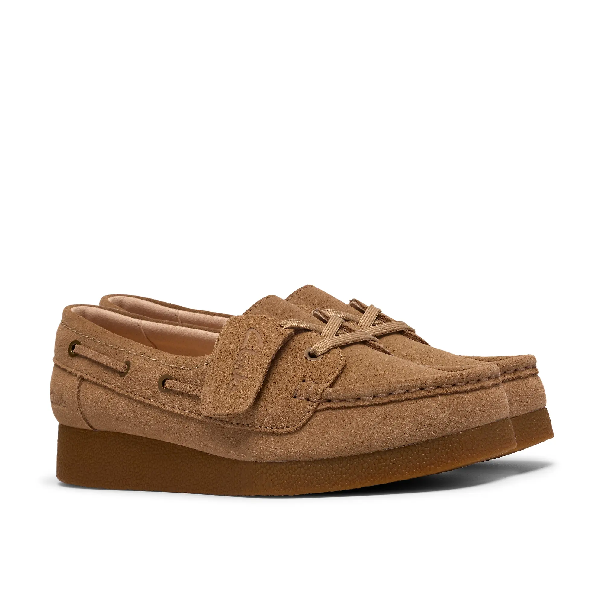 Product image 4 of 8 of Clarks Women's Wallabee Evo Sea Shoes - Dark Sand Suede