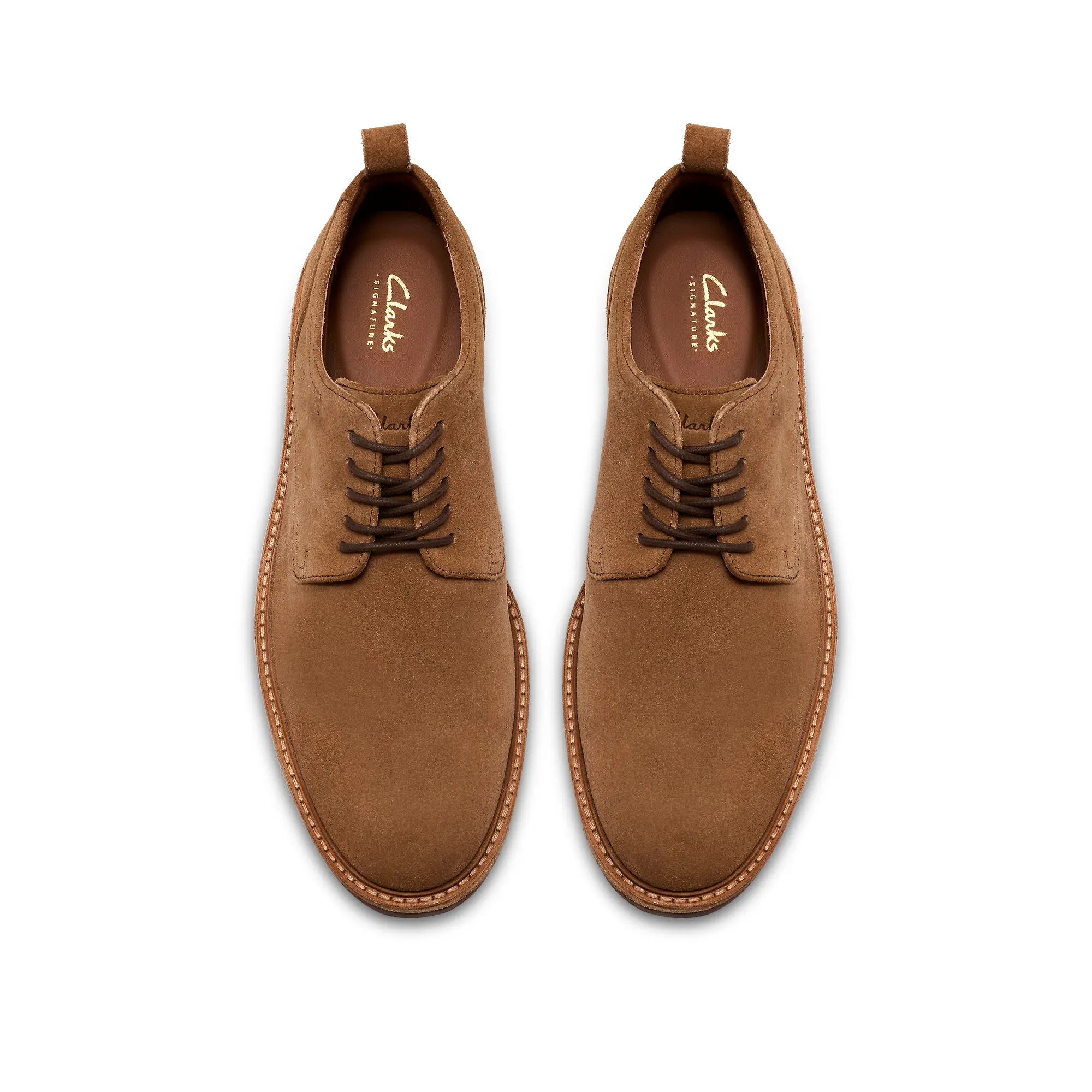Product image 6 of 6 of Clarks Men's Aldwin Lace Derby Shoes - Tan Suede