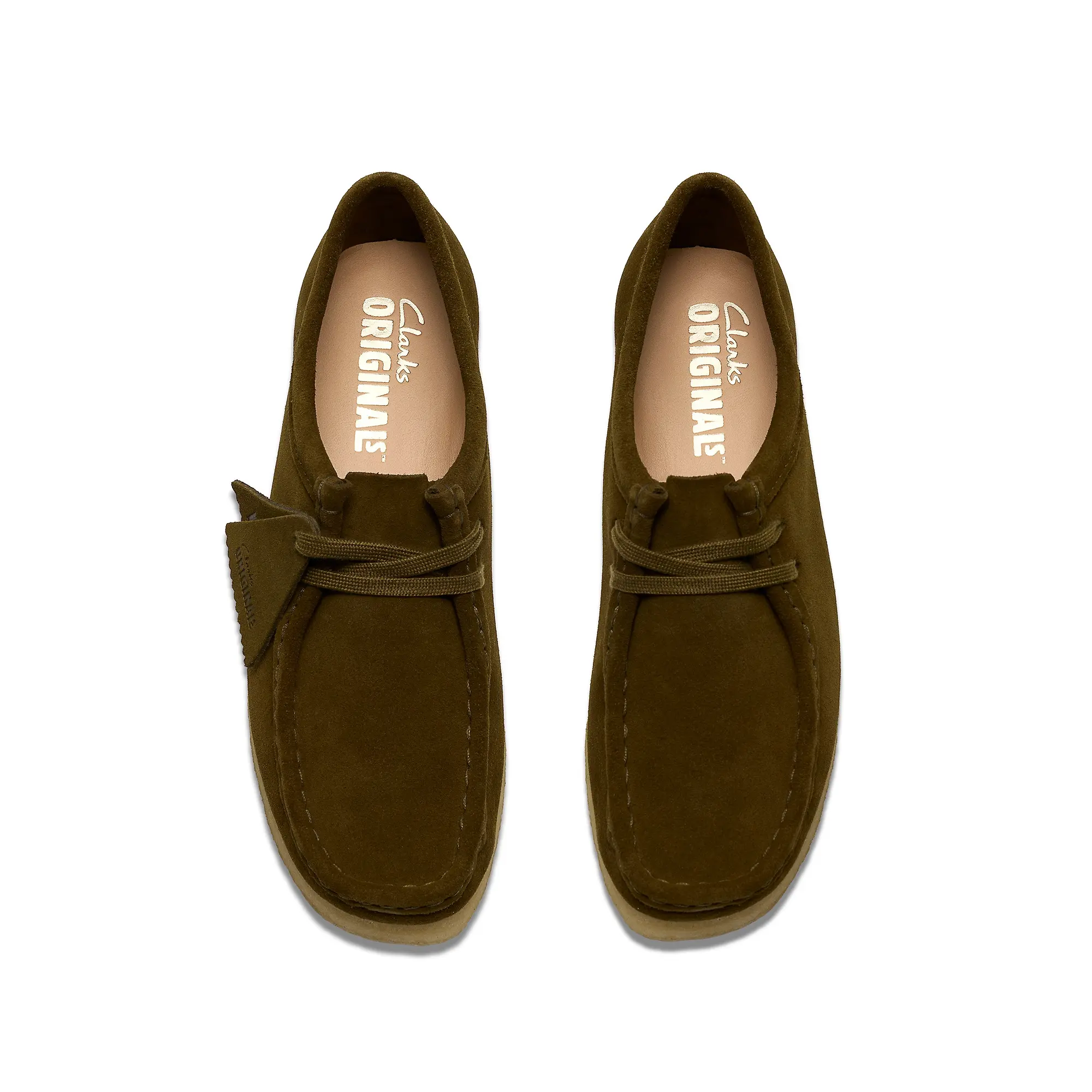 Product image 6 of 8 of Clarks Originals Women's Wallabee Shoes - Olive Suede