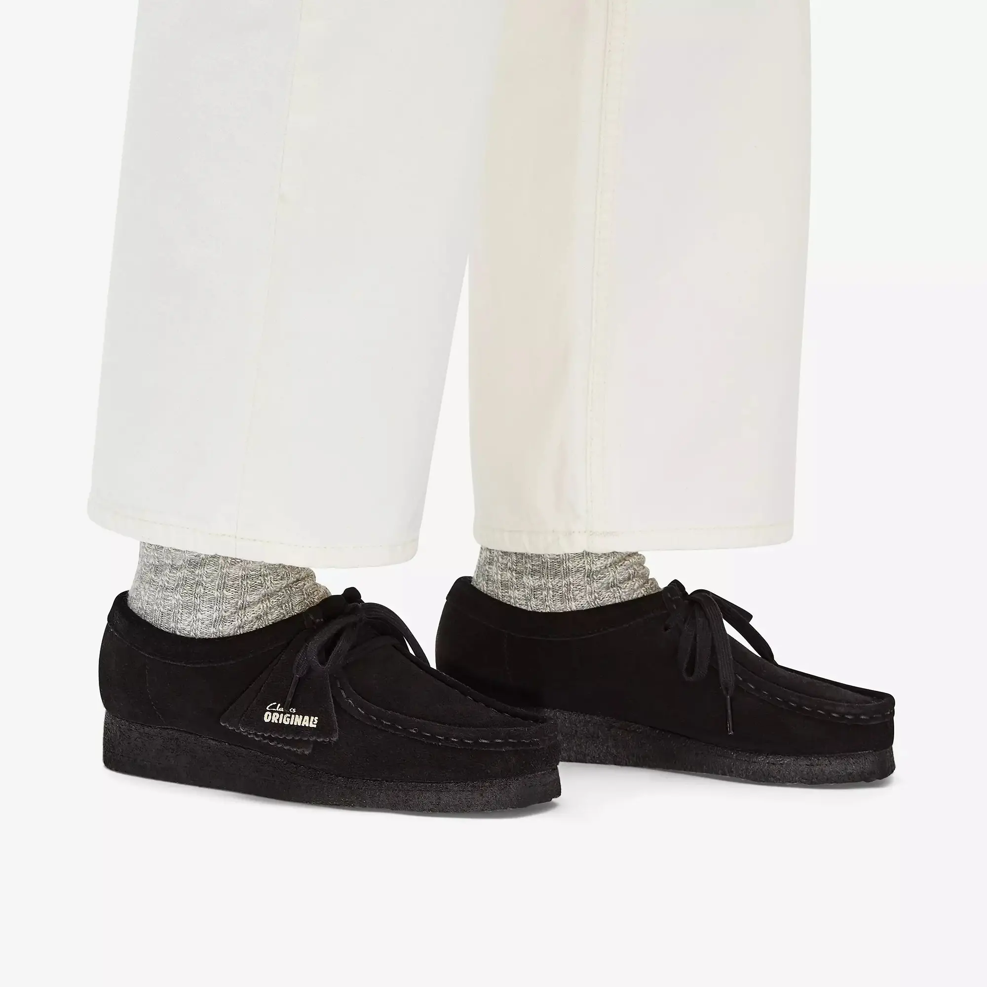 Product image 2 of 7 of Clarks Originals Women's Wallabee Shoes - Black Suede