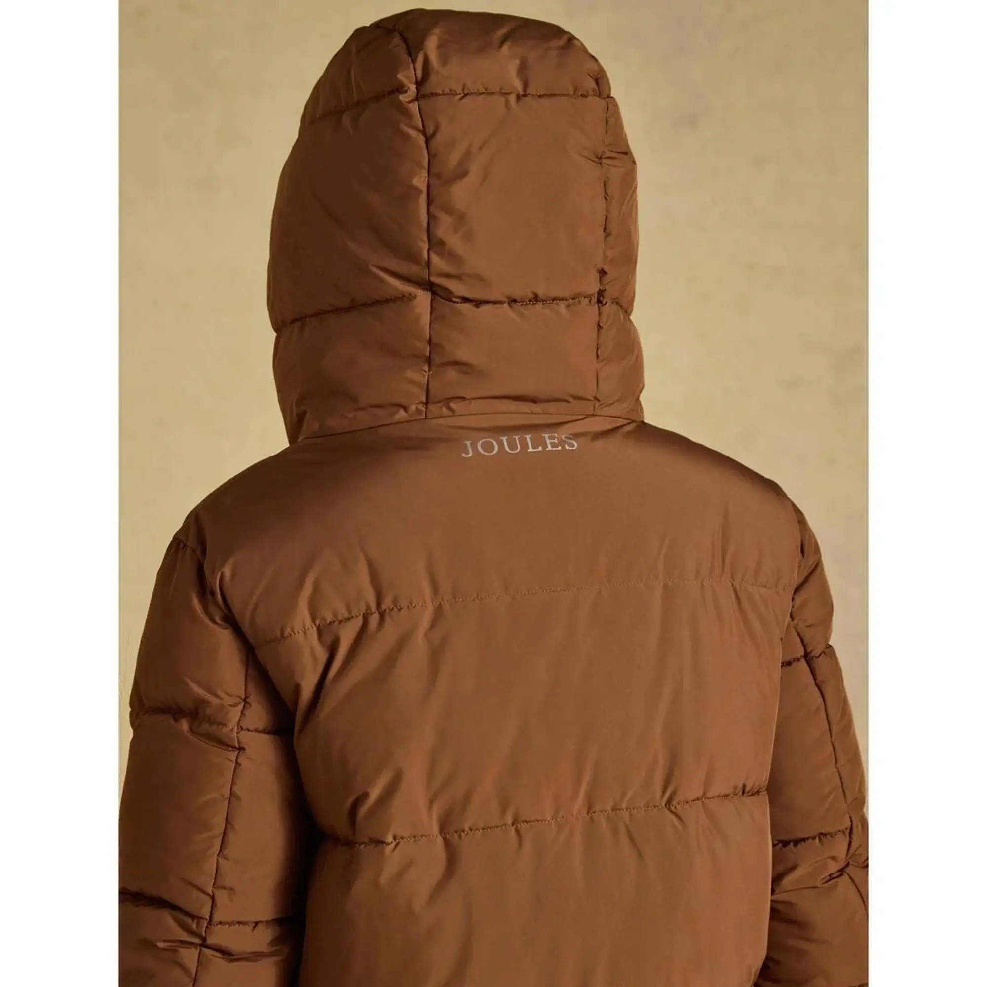 Product image 5 of 6 of Joules Women's Matchday Longline Oversized Showerproof Coat - Toffee Brown