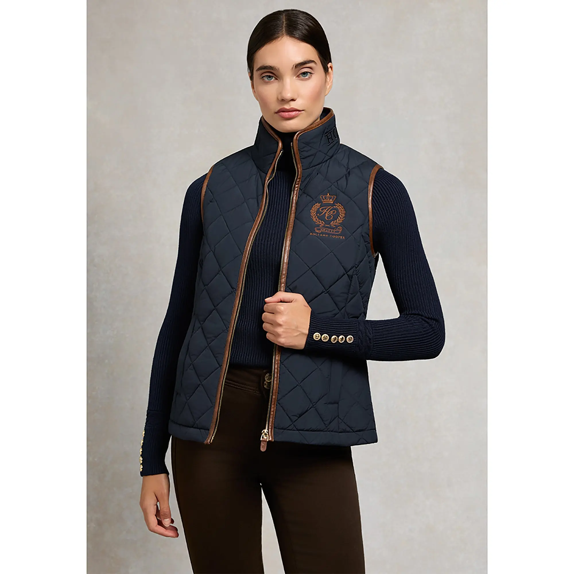 Product image 4 of 10 of Holland Cooper Women's Lightweight Country Gilet - Ink Navy