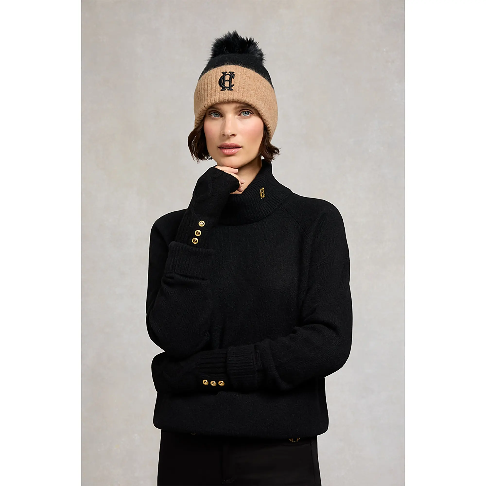 Product image 3 of 5 of Holland Cooper Sloane Fingerless Gloves - Black