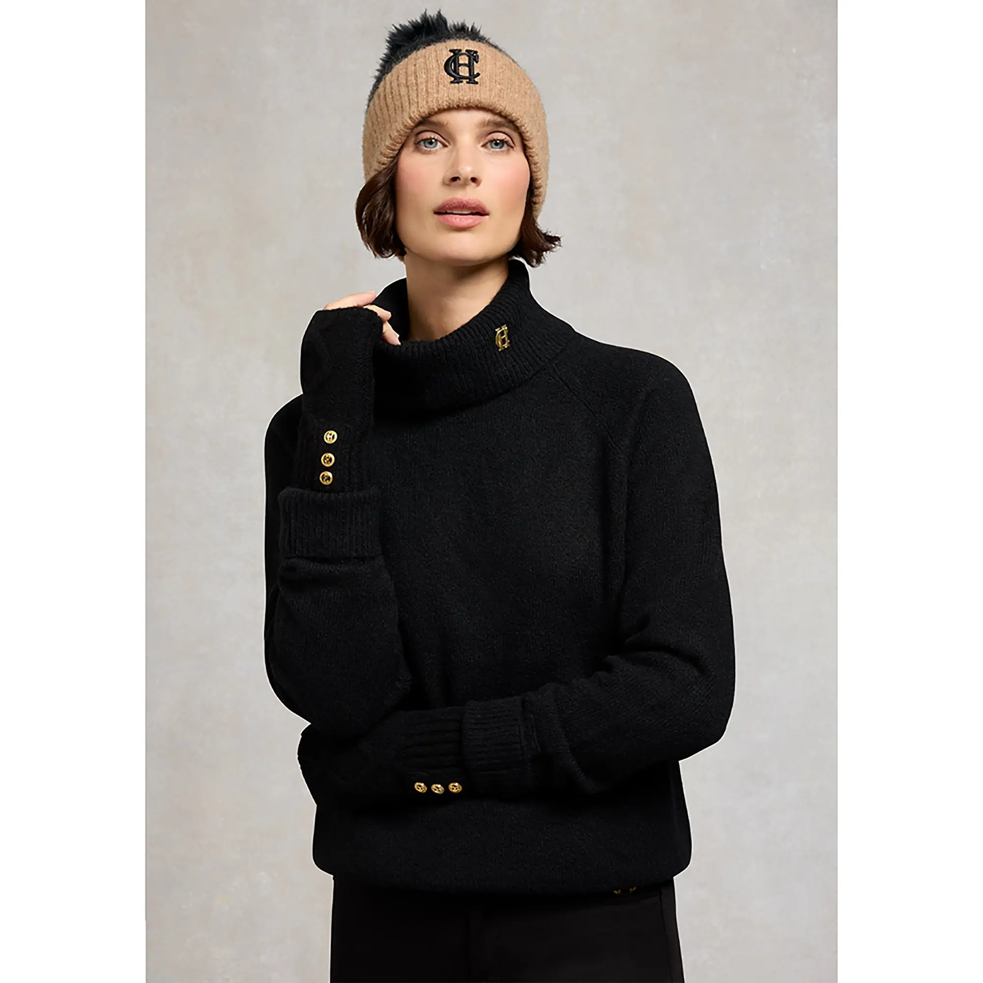 Product image 2 of 5 of Holland Cooper Sloane Fingerless Gloves - Black