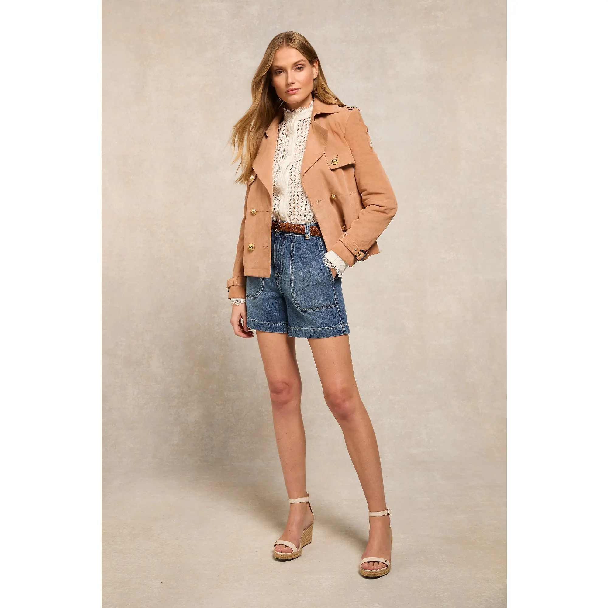 Product image 4 of 7 of Holland Cooper Women's Utility Denim Shorts - Denim