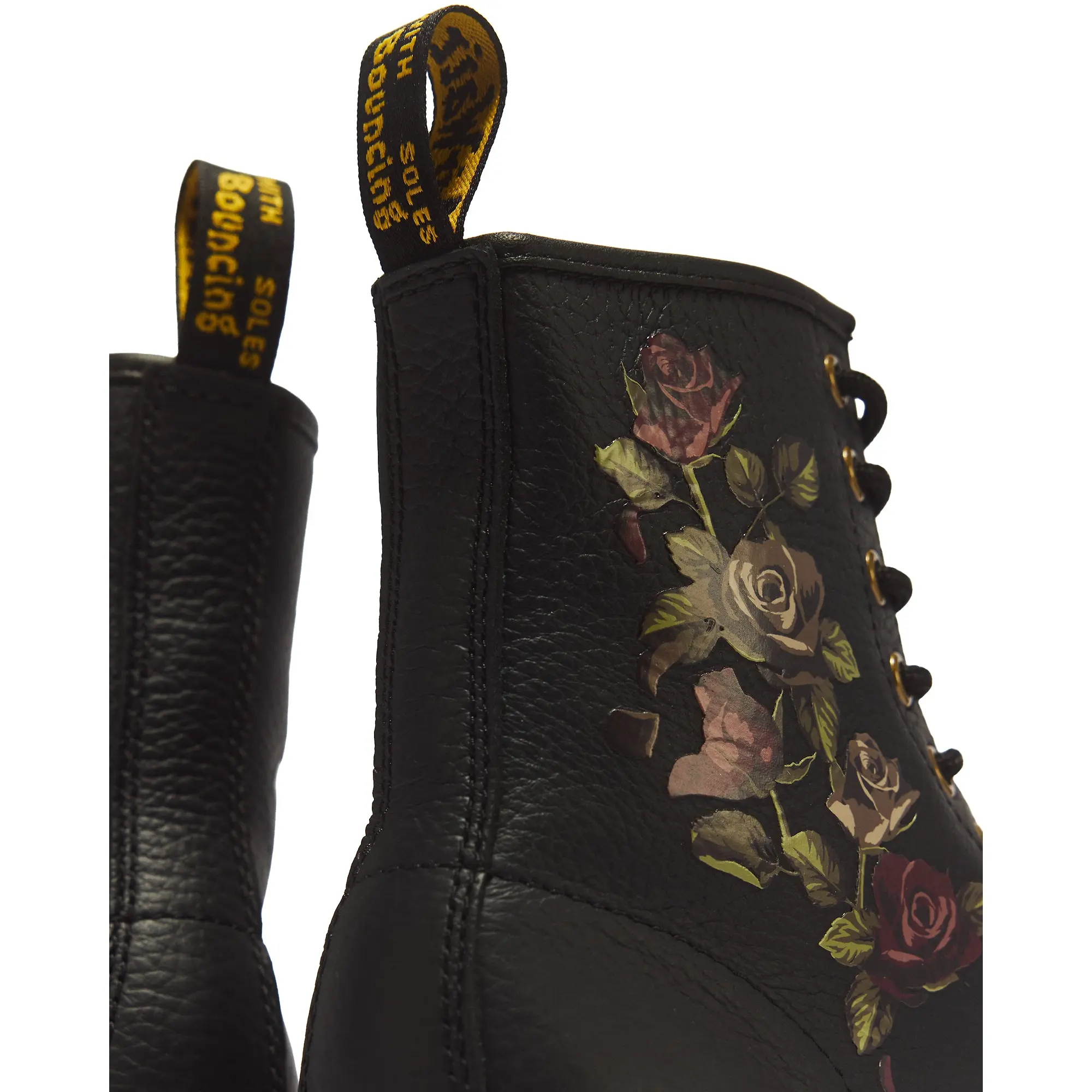 Product image 2 of 7 of Dr. Martens Women's 1460 Decayed Roses Classic Tumbled Nappa 8 Eye Boots - Black