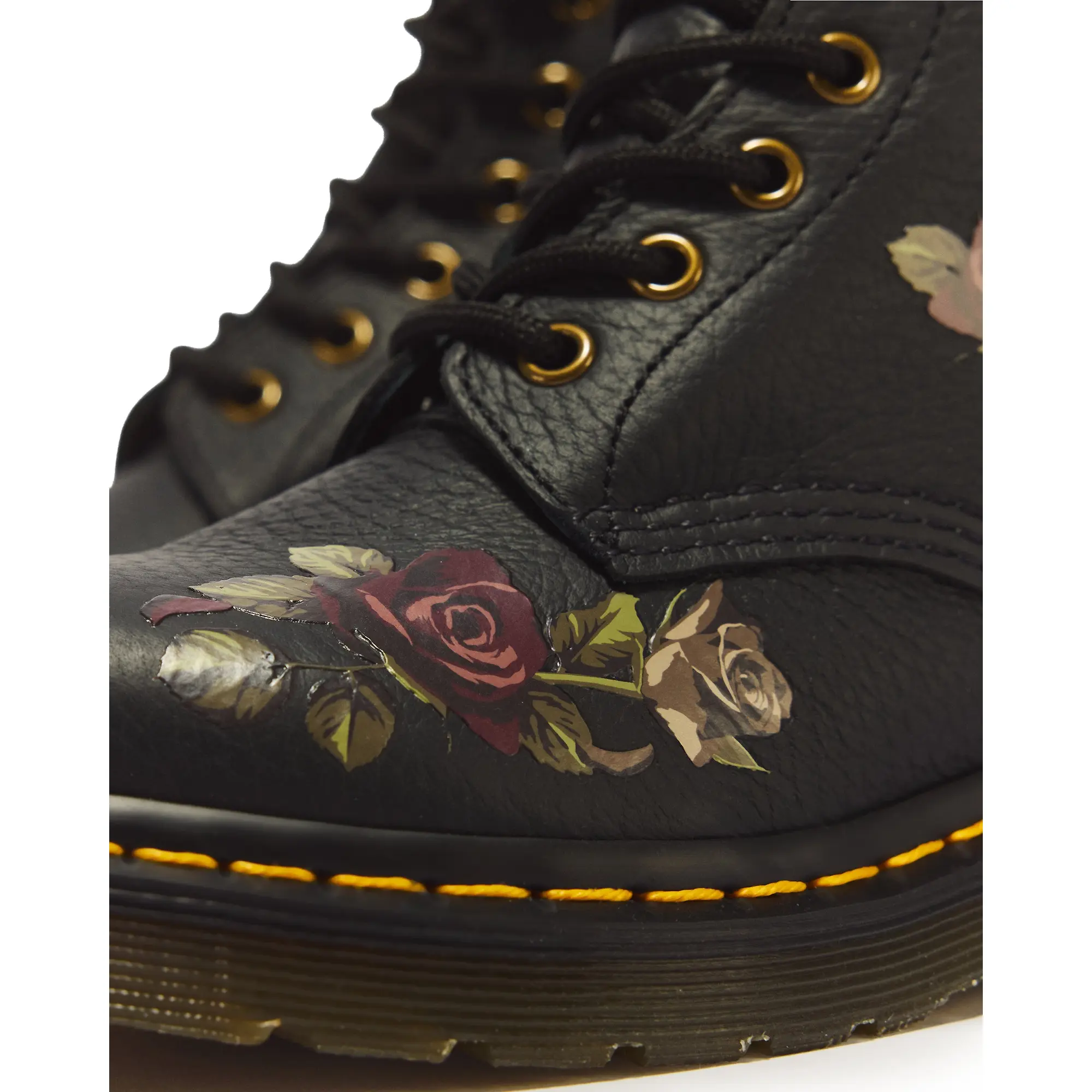 Product image 7 of 7 of Dr. Martens Women's 1460 Decayed Roses Classic Tumbled Nappa 8 Eye Boots - Black