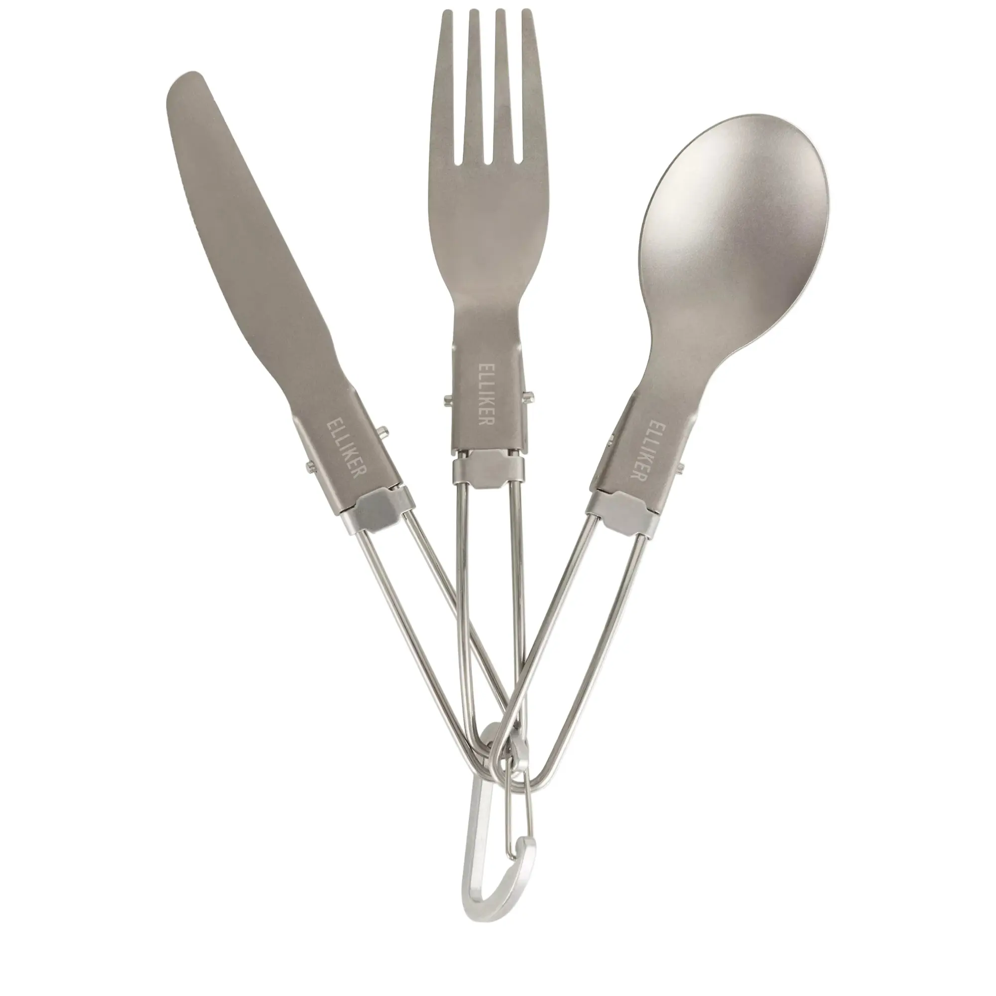 Product image 1 of 10 of Elliker Beldon Titanium 3 Piece Foldable Cutlery