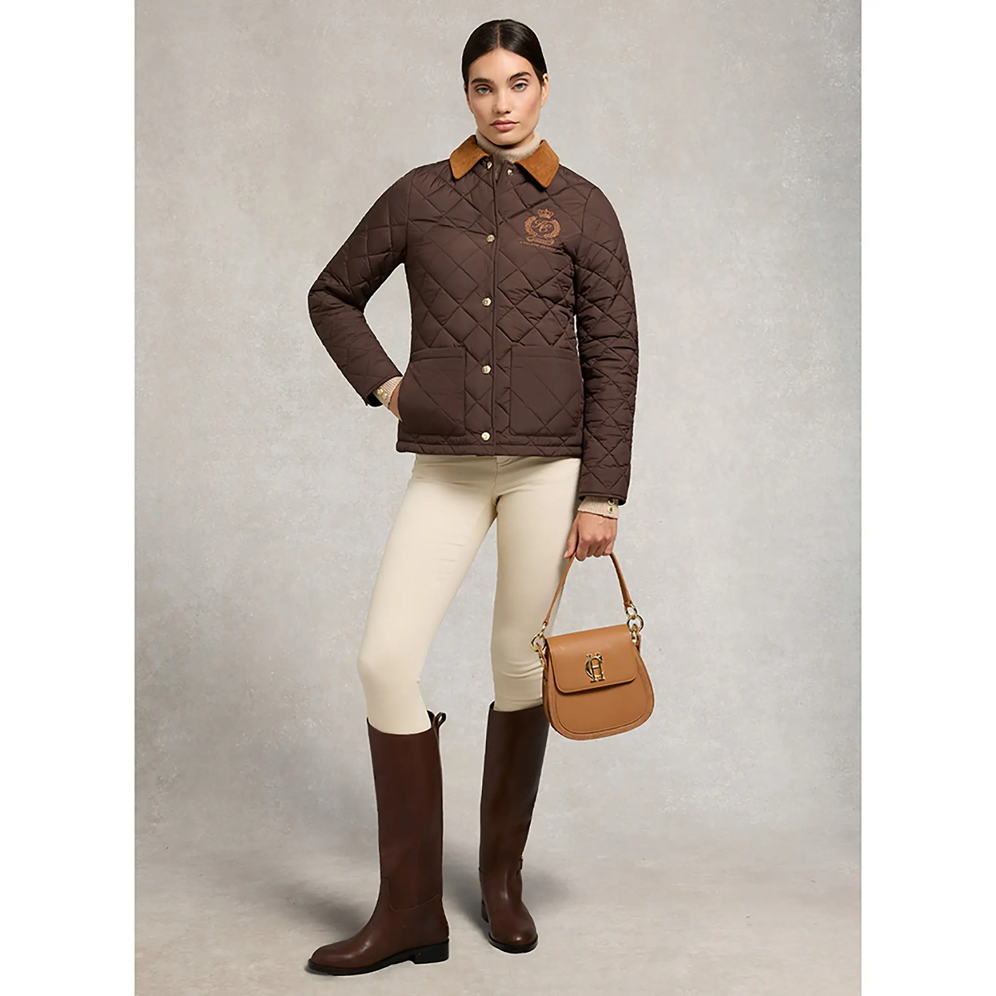 Product image 4 of 9 of Holland Cooper Women's Hastings Quilted Jacket - Chocolate