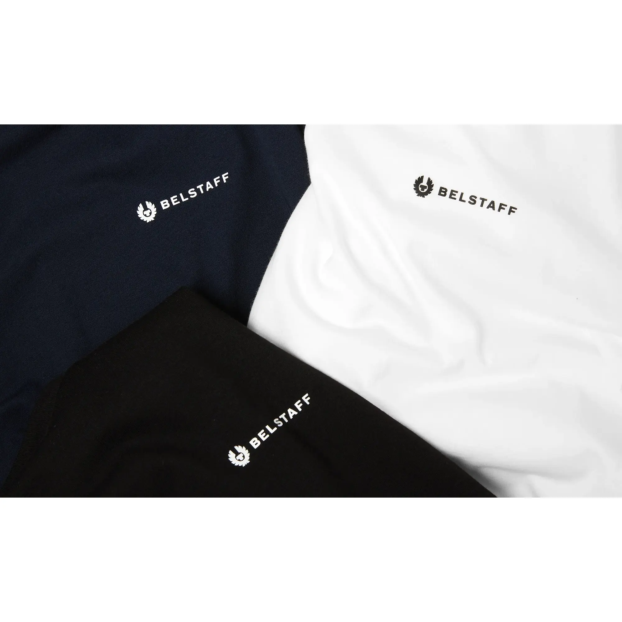 Product image 4 of 4 of Belstaff Men's 3 Pack T-Shirt - Black/Dark Ink/White
