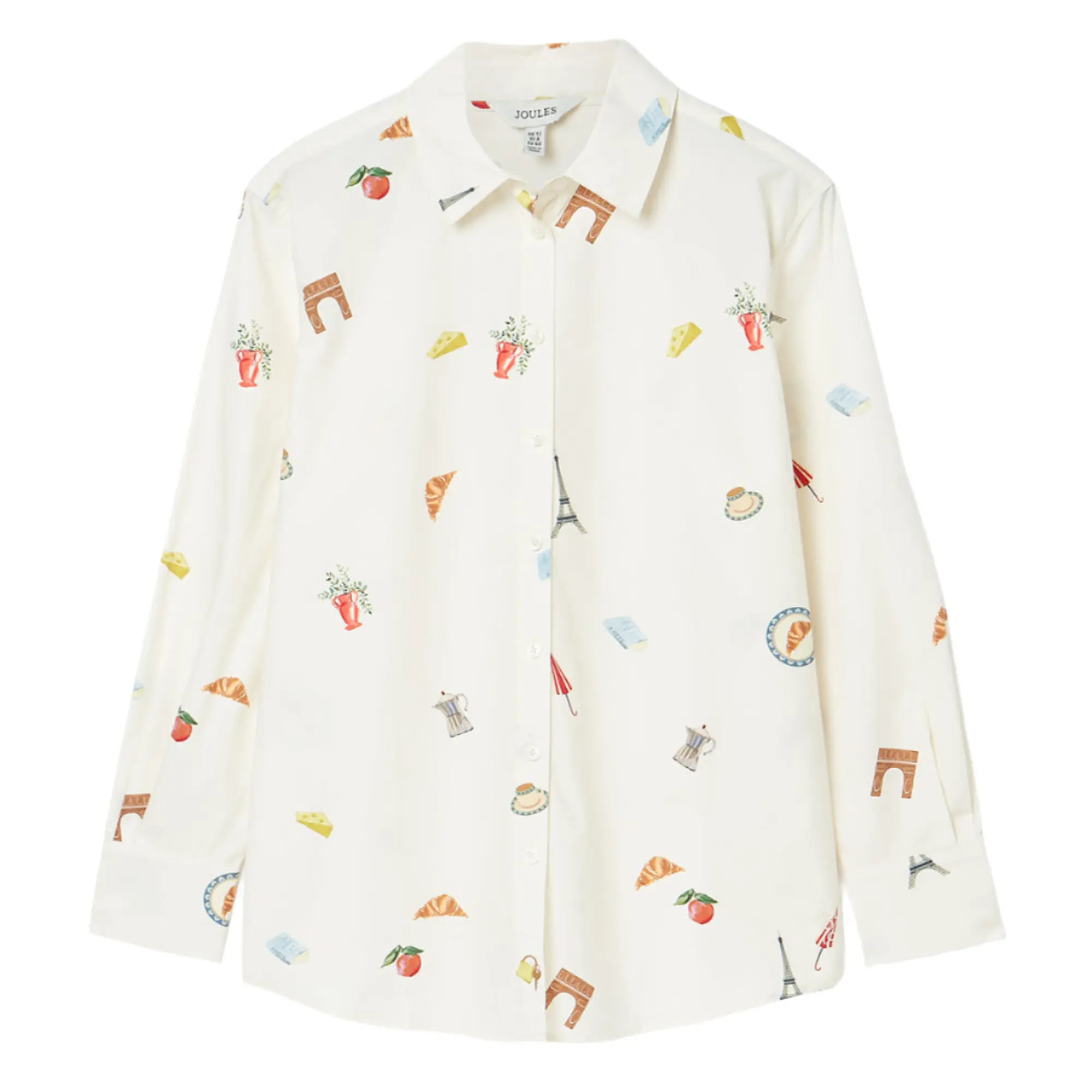 Product image 1 of 5 of Joules Women's Amilla Paris Print Shirt - White