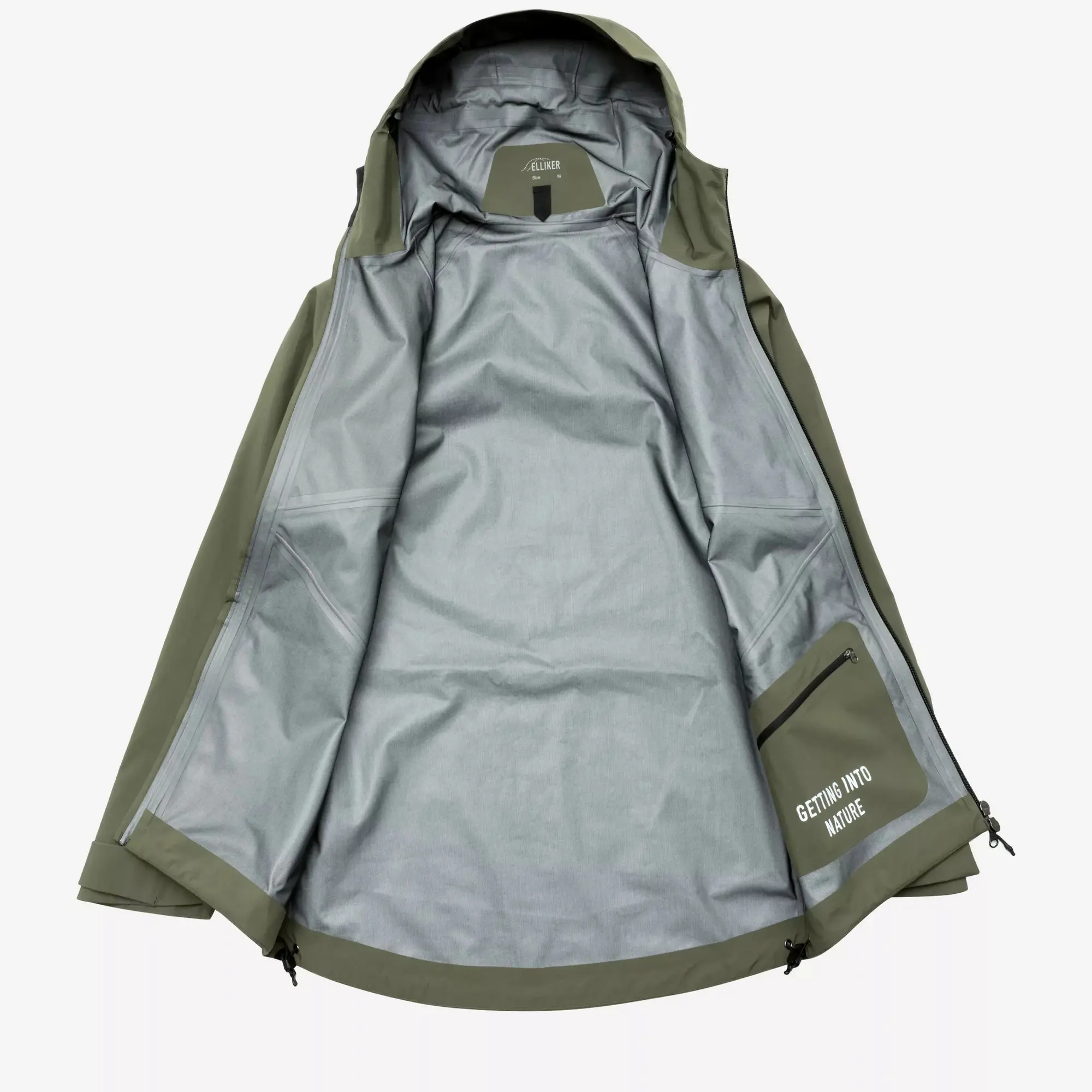 Product image 13 of 20 of Elliker Unisex Ayre 3L Waterproof Shell Jacket - Khaki