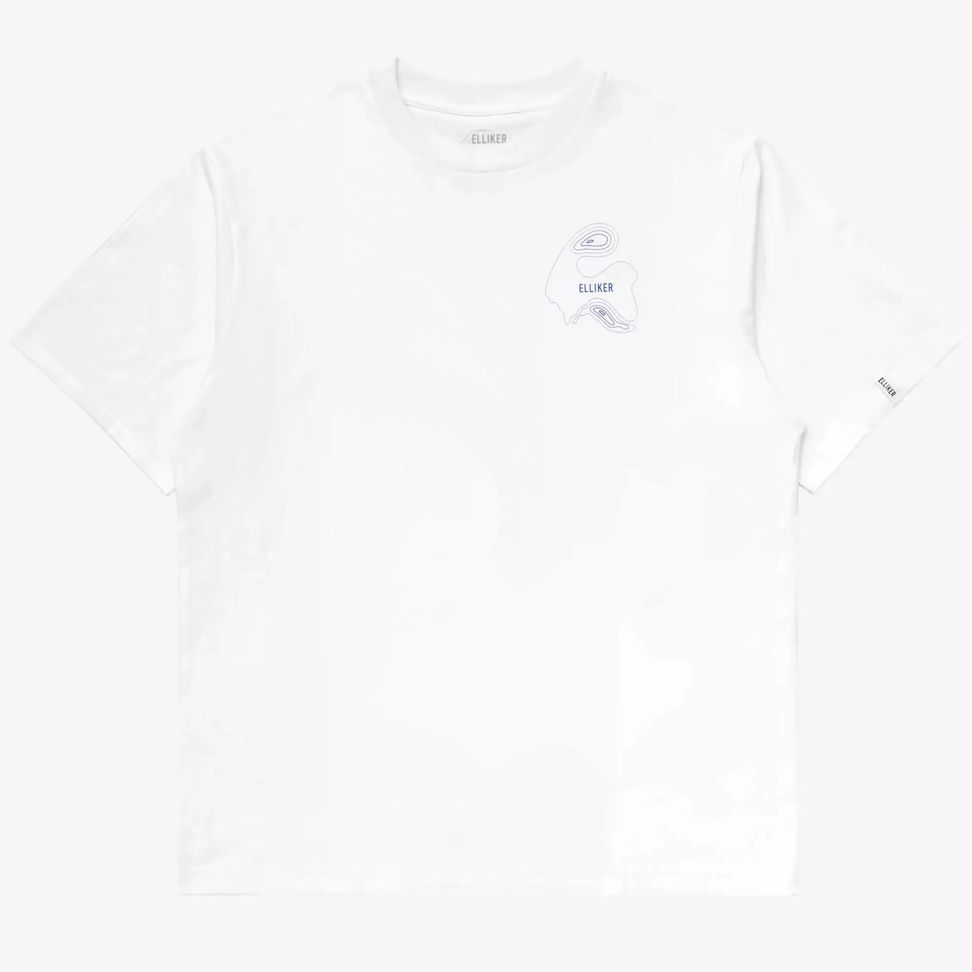 Product image 5 of 9 of Elliker Unisex Rill Hand Print Short Sleeve T-Shirt - White