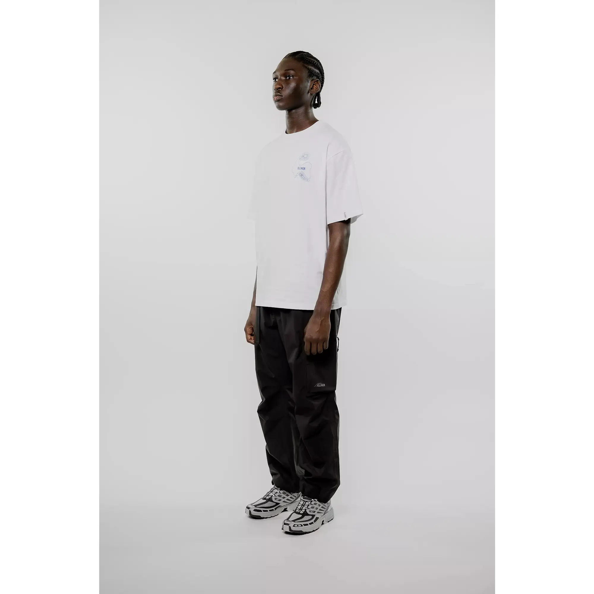 Product image 3 of 9 of Elliker Unisex Rill Hand Print Short Sleeve T-Shirt - White