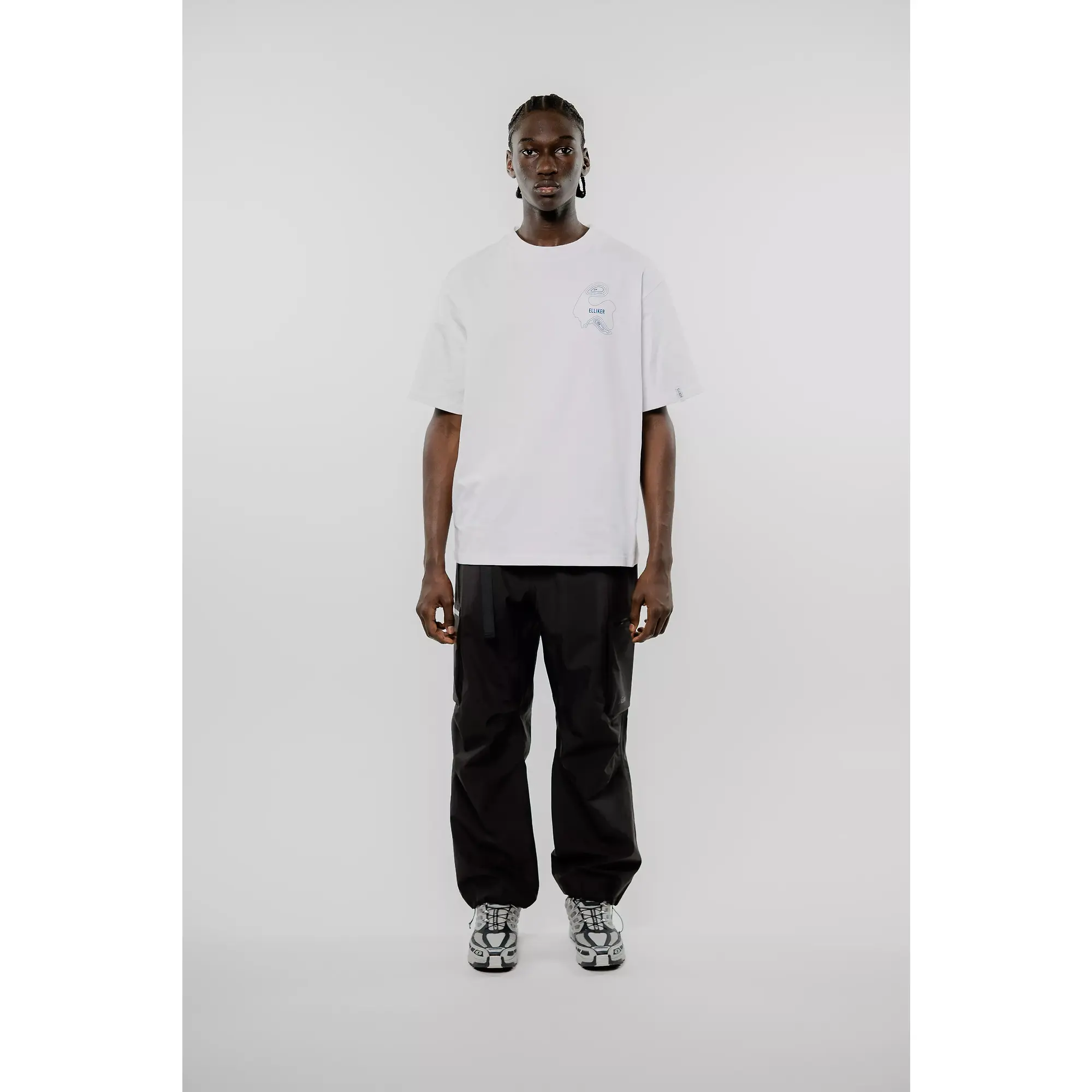 Product image 2 of 9 of Elliker Unisex Rill Hand Print Short Sleeve T-Shirt - White